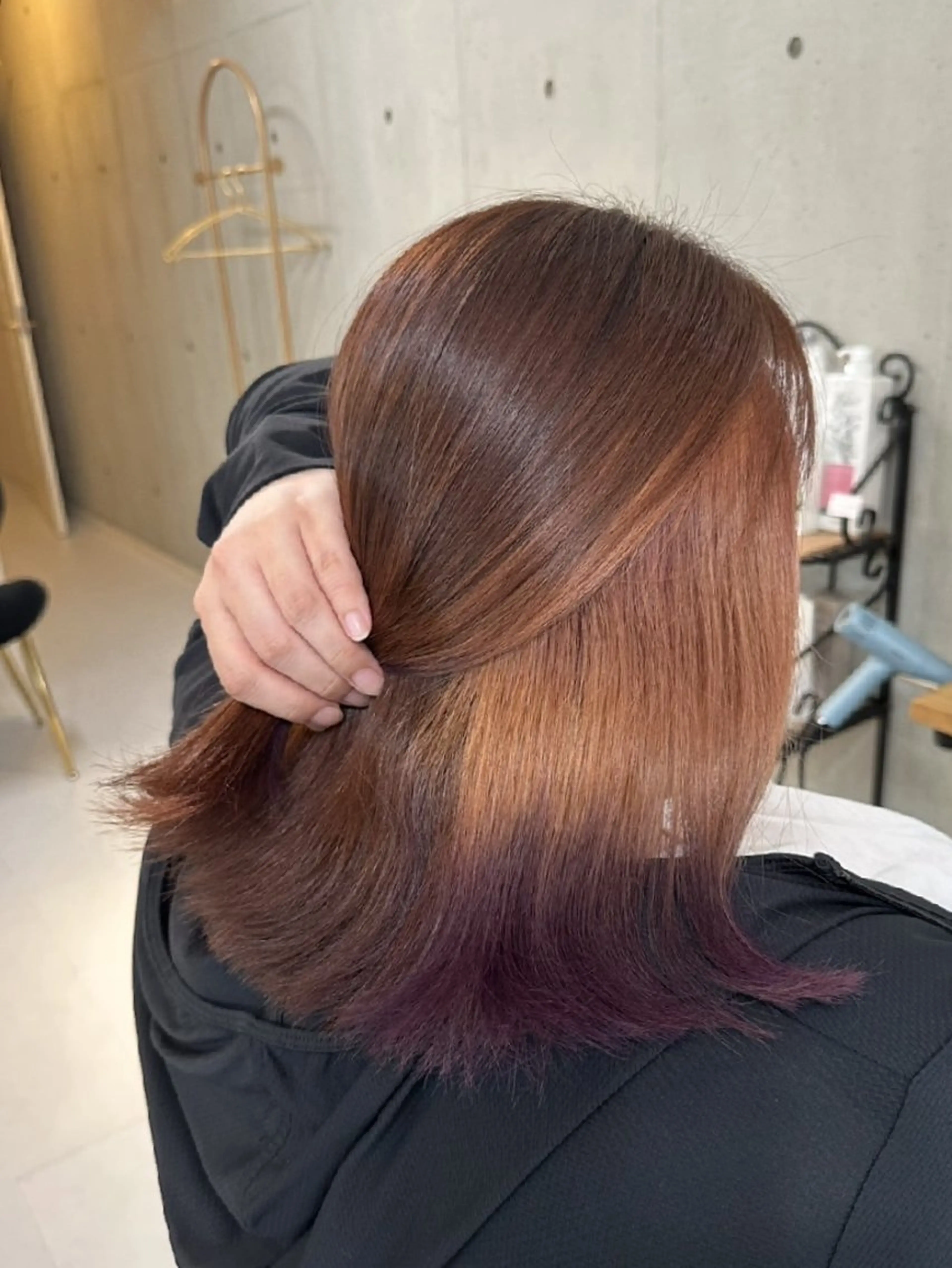 カラー ミディアム ハロウィン カット ヘアカラー ma cherie 三浦直美のヘアスタイル