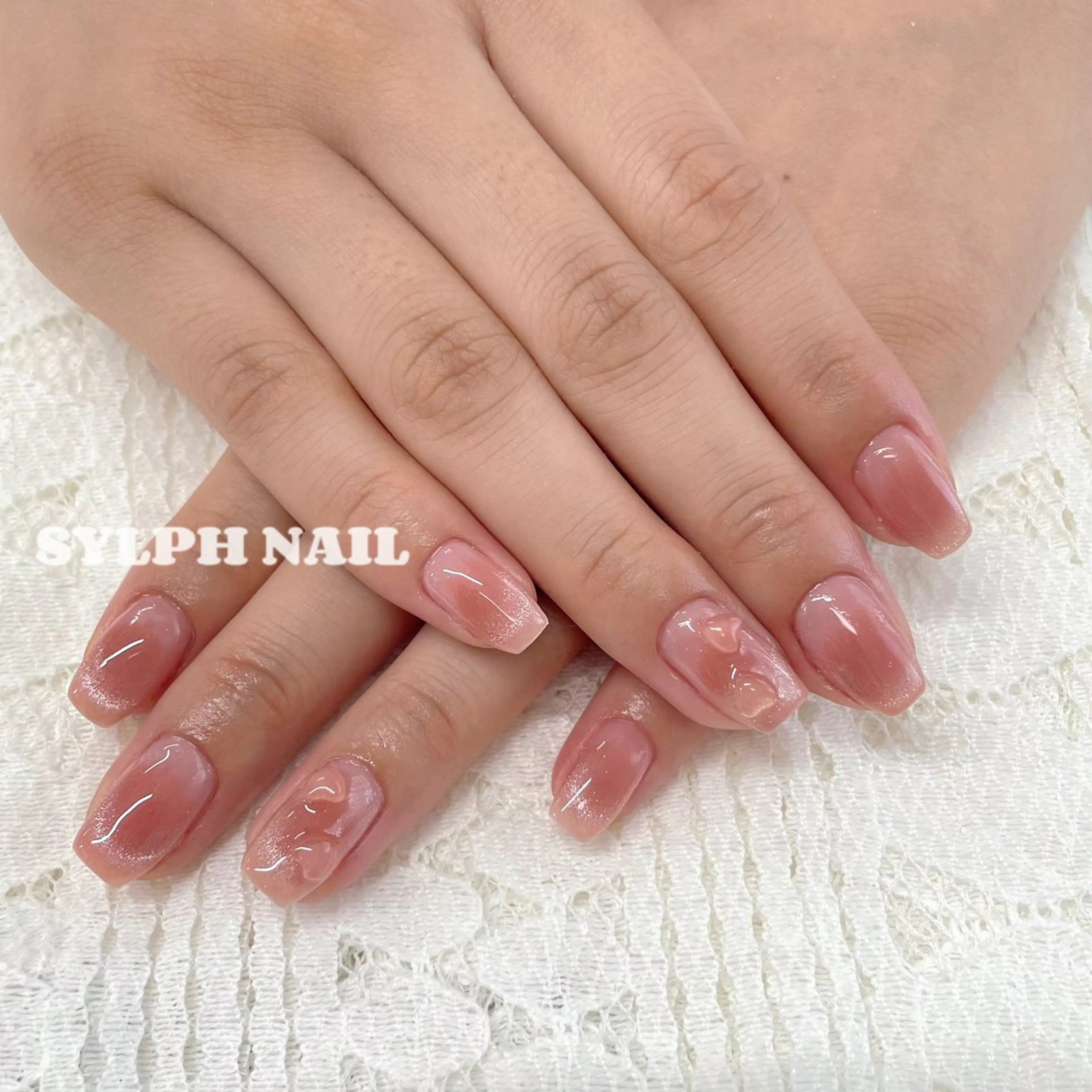 ネイル フレンチネイル マグネットネイル マグネットフレンチ ハンドネイル ハンドケア Trend Nail シルフのネイルデザイン