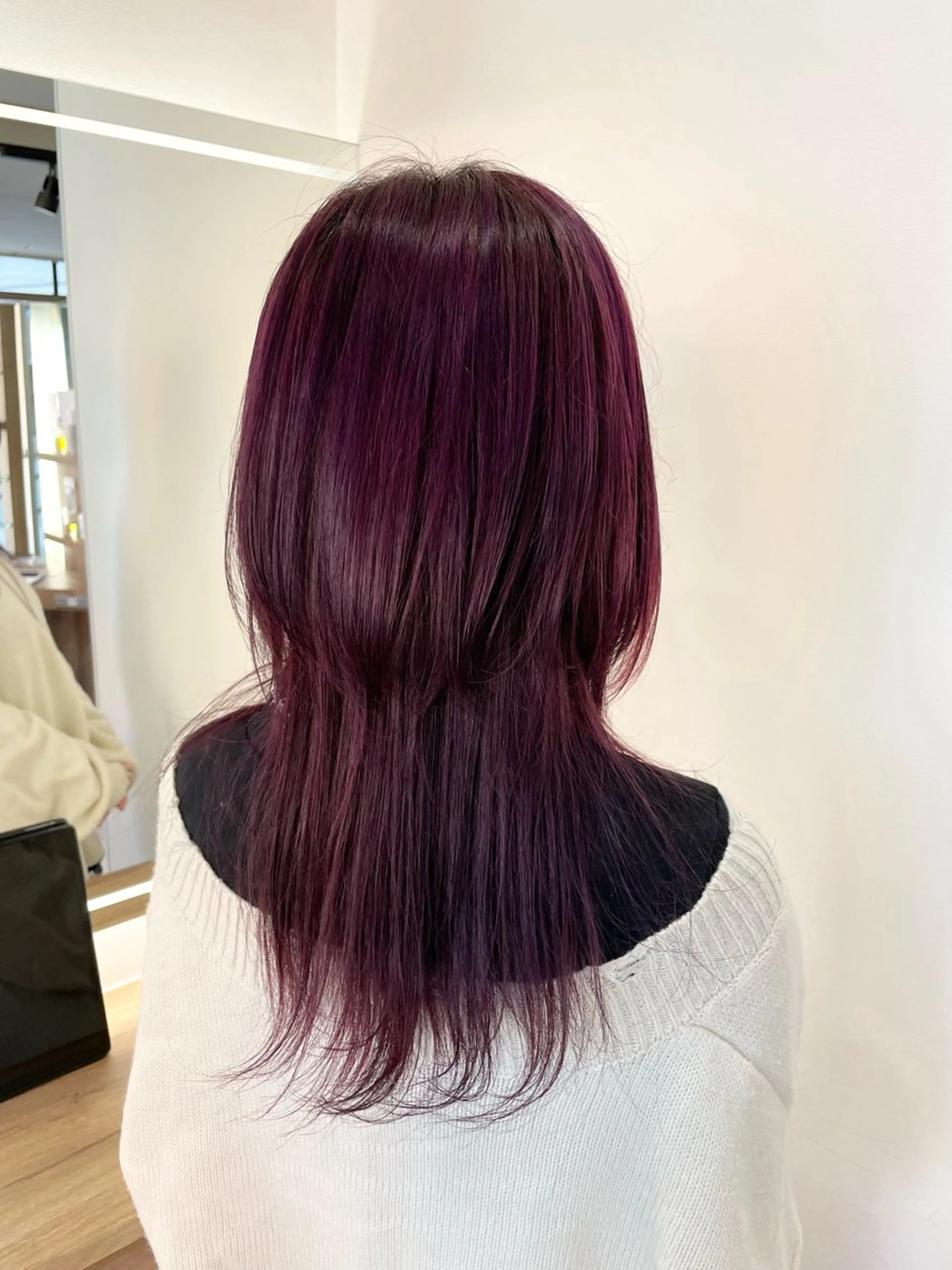 ロング カラー ブリーチ パープルカラー ♚Honoka♚ カラーモデル募集中のヘアスタイル