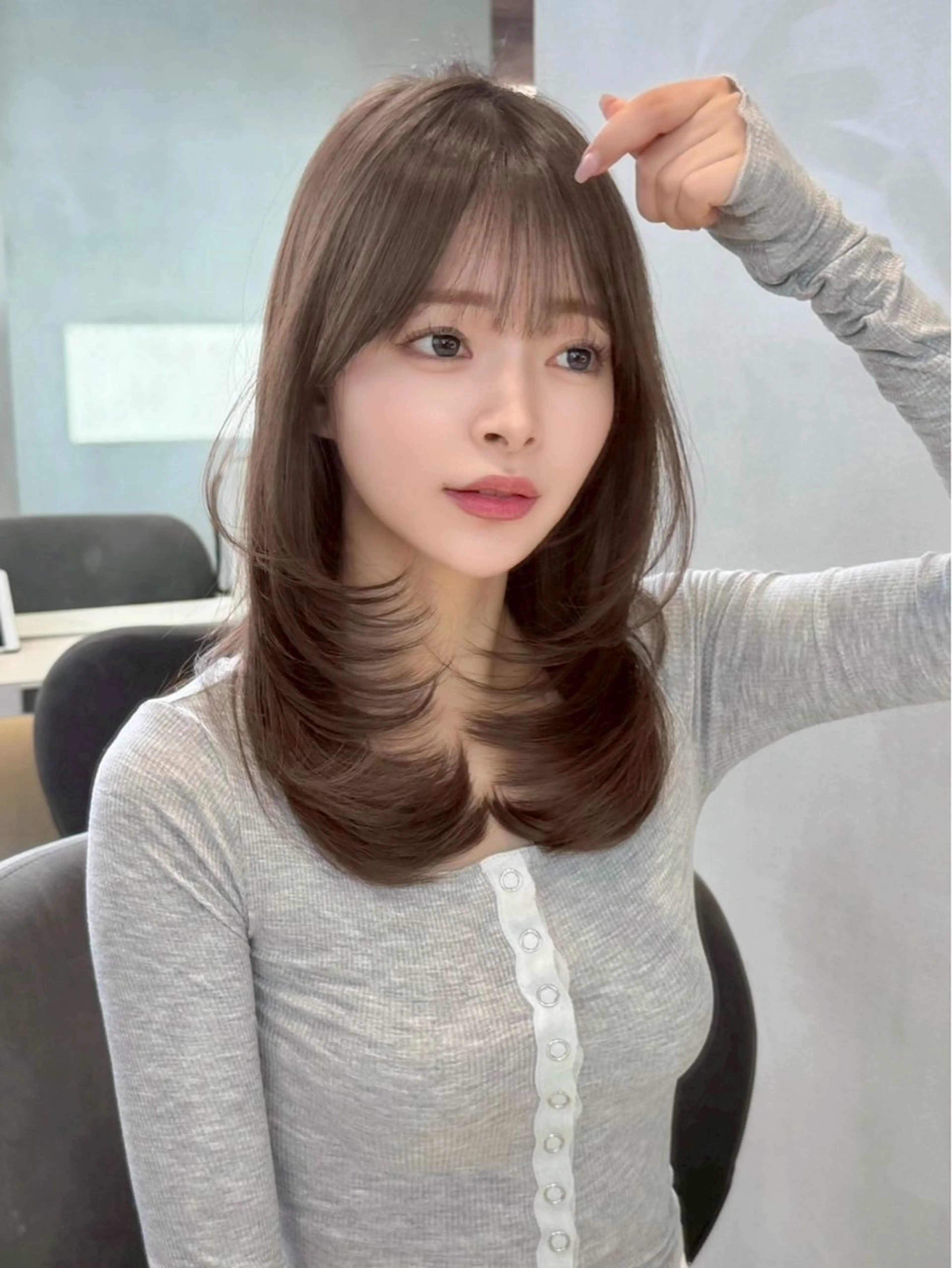 ミディアム 🩵縮毛矯正 /🫧harukaのヘアスタイル