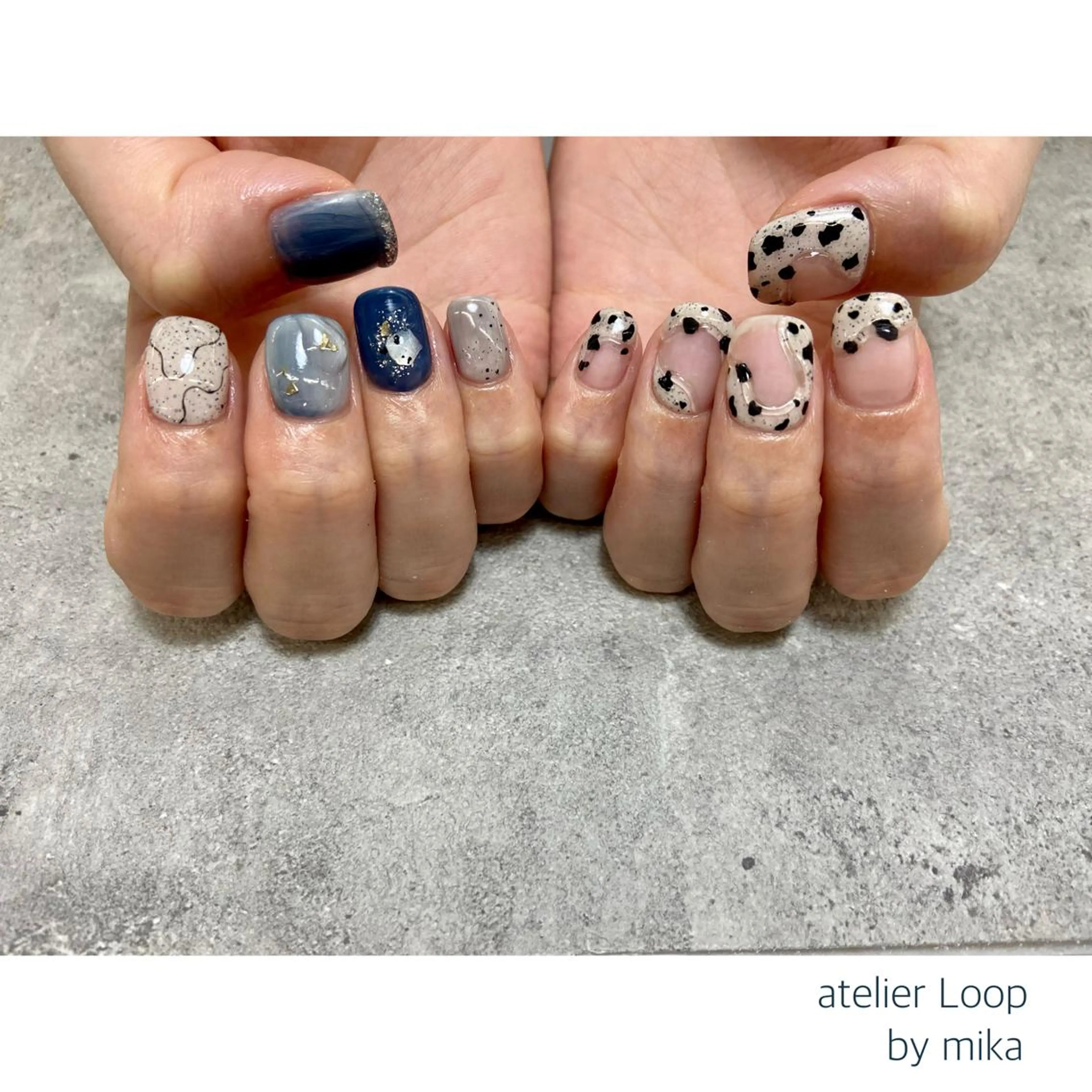ネイル アートネイル クリアネイル ジェルネイル グラデーション 韓国ネイル ハンドネイル atelierLoopbyshiho所属・atelier Loop♪MIKAのネイルデザイン