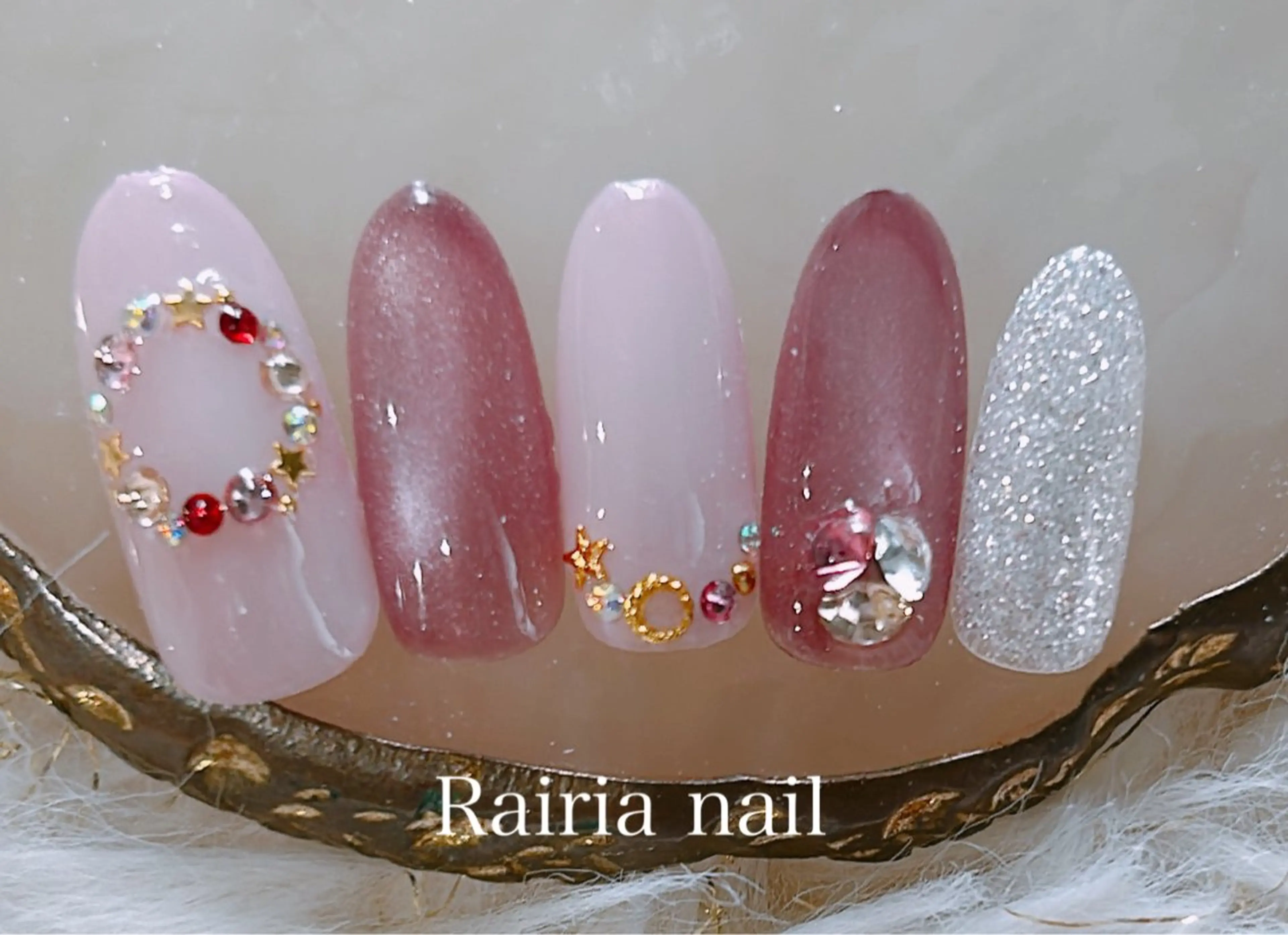 ネイル アートネイル ジェルネイル 持ち込み ニュアンスネイル パラジェル Rairia nail本八幡店のネイルデザイン