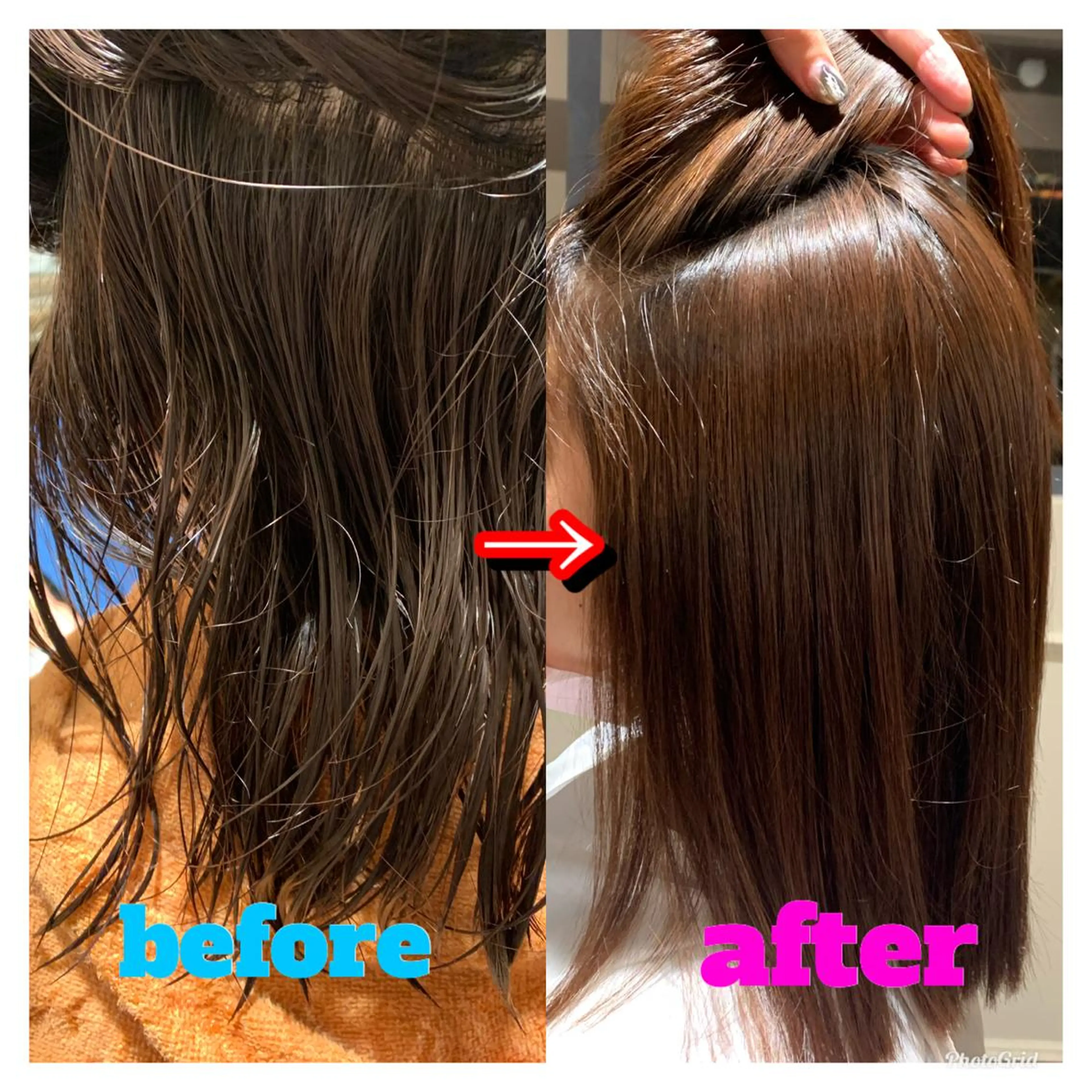ミディアム 縮毛矯正 美容室tanacocolo所属・草野 ゆずきのヘアスタイル