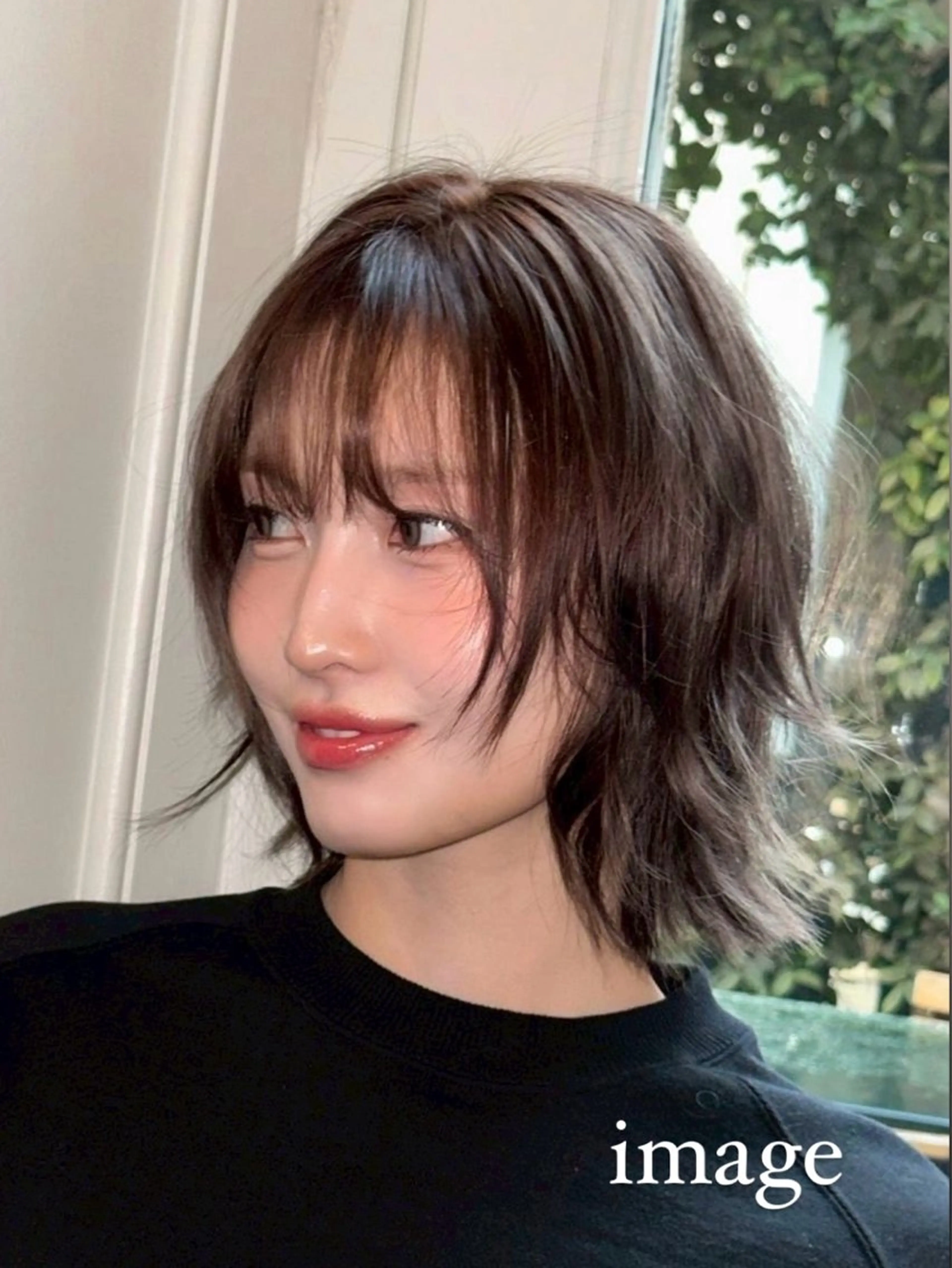 ショート 艶髪矯正/レイヤー カット/ミサキ💐のヘアスタイル