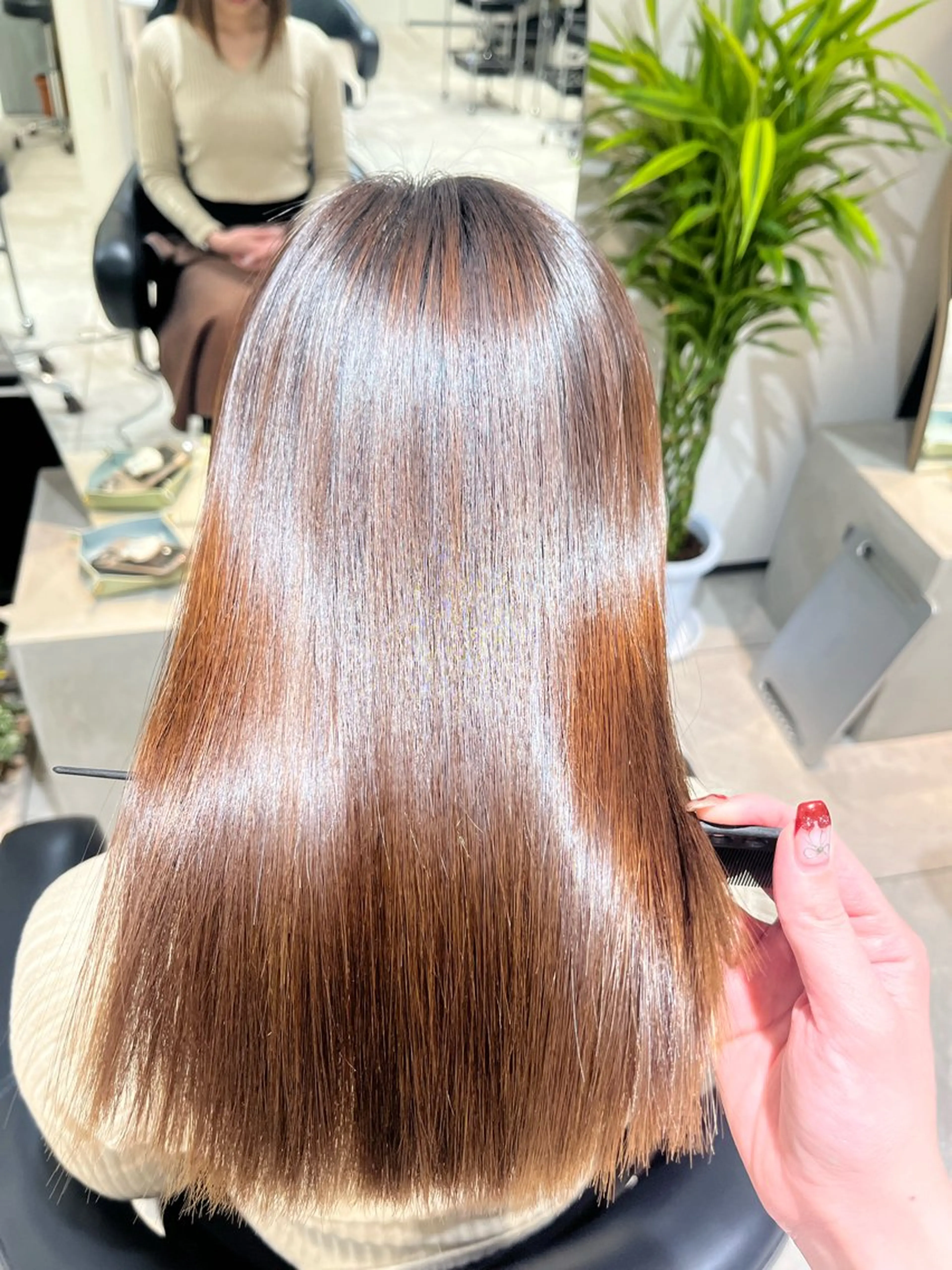 ミディアム パーマ 縮毛矯正 🫧美髪縮毛矯正🫧 横山 遥のヘアスタイル