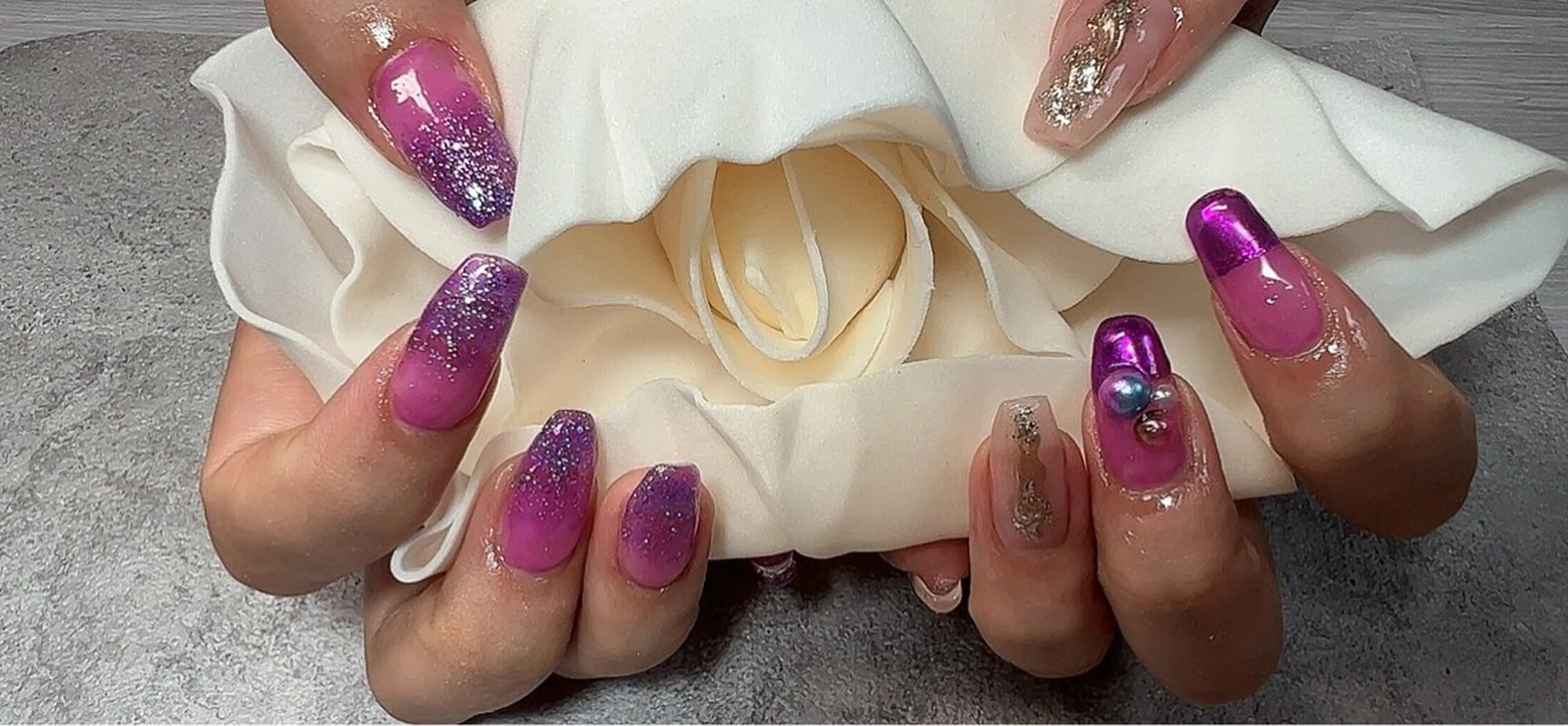 ネイル 持ち込み ニュアンスネイル Ruana Nailのネイルデザイン