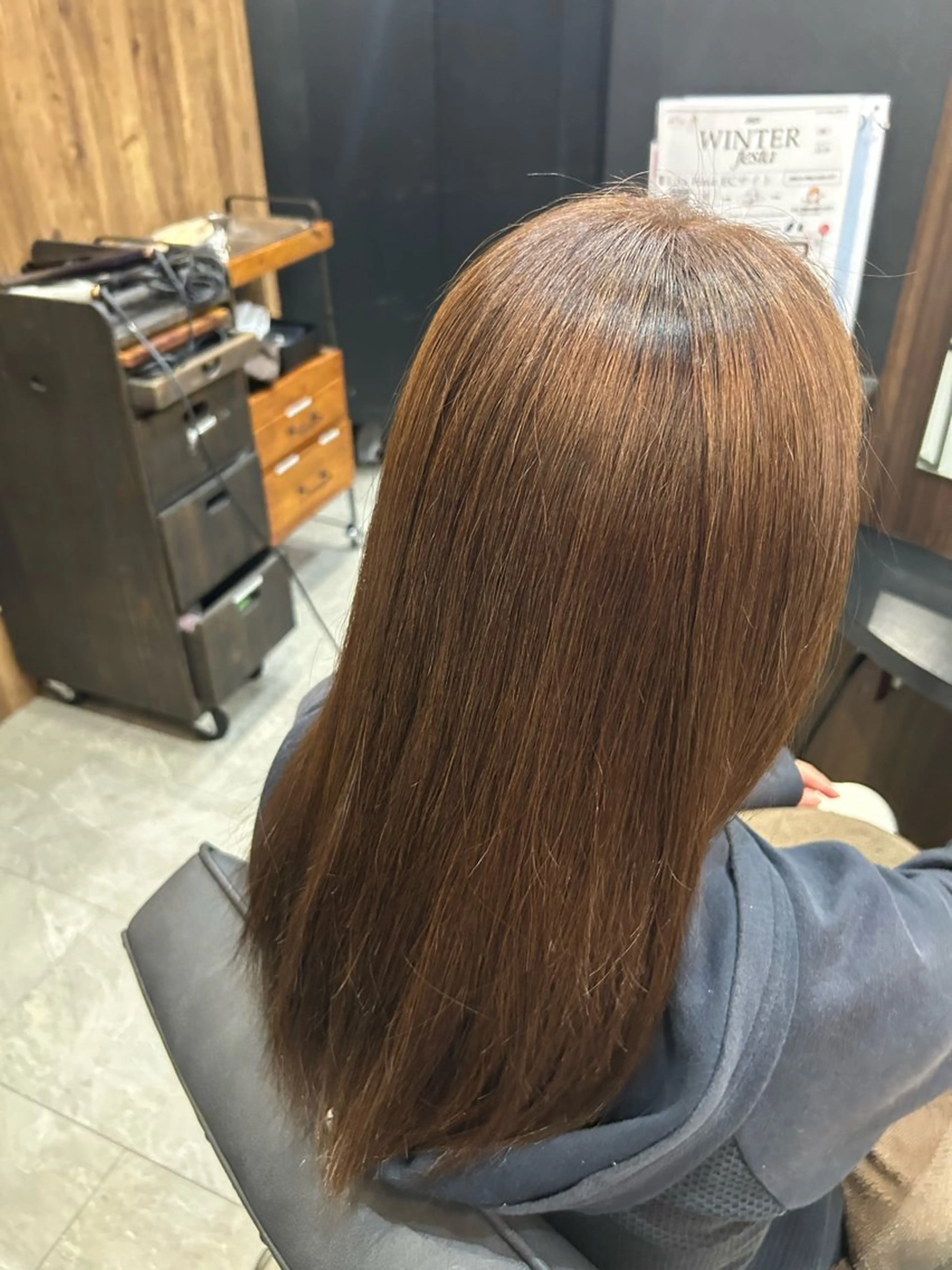 セミロング カラー ベージュカラー 池本 悠菜のヘアスタイル