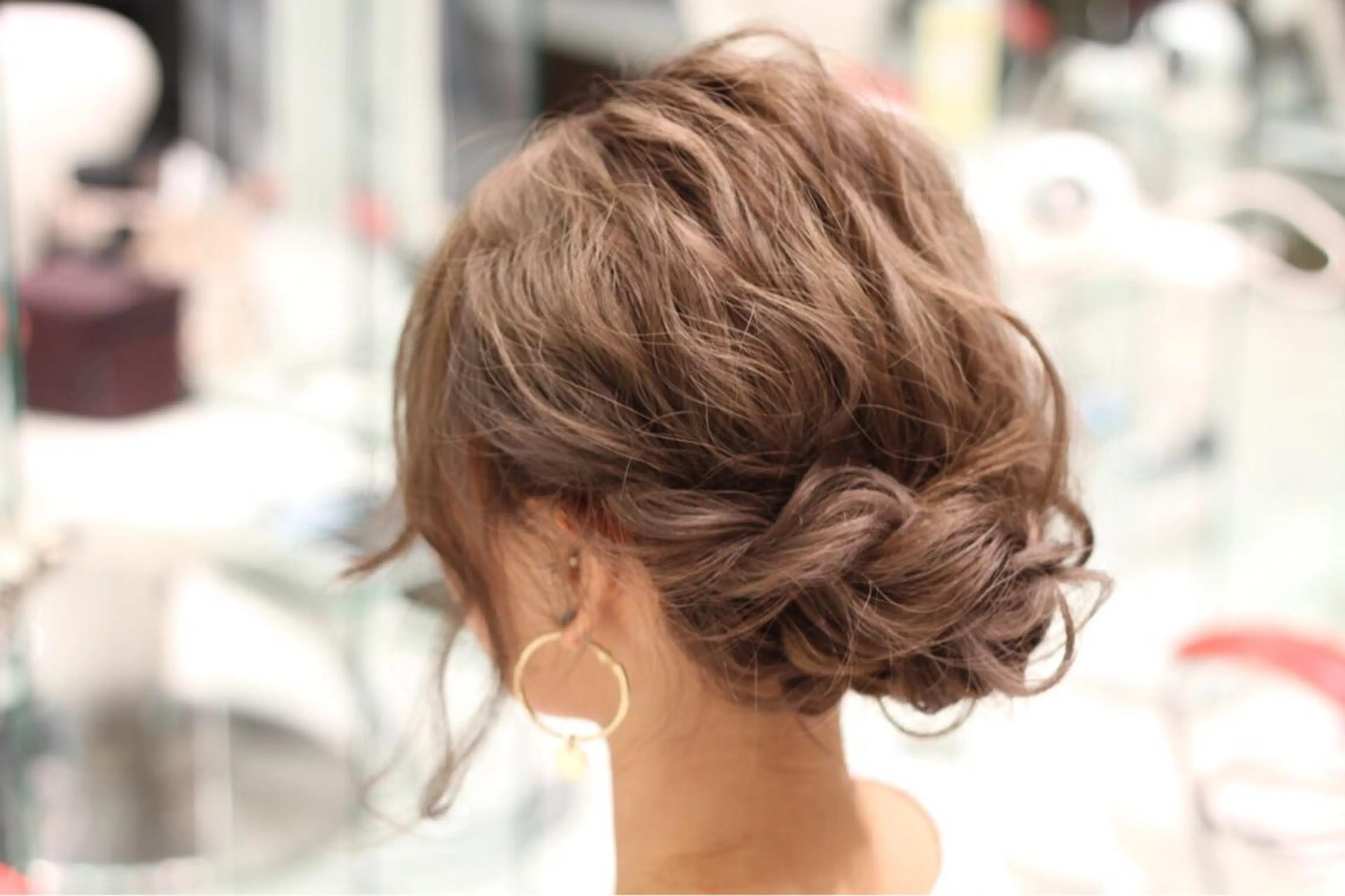 セミロング ヘアアレンジ graxi'    グラシー所属・ブリーチ/ハイトーン SERINAのヘアスタイル