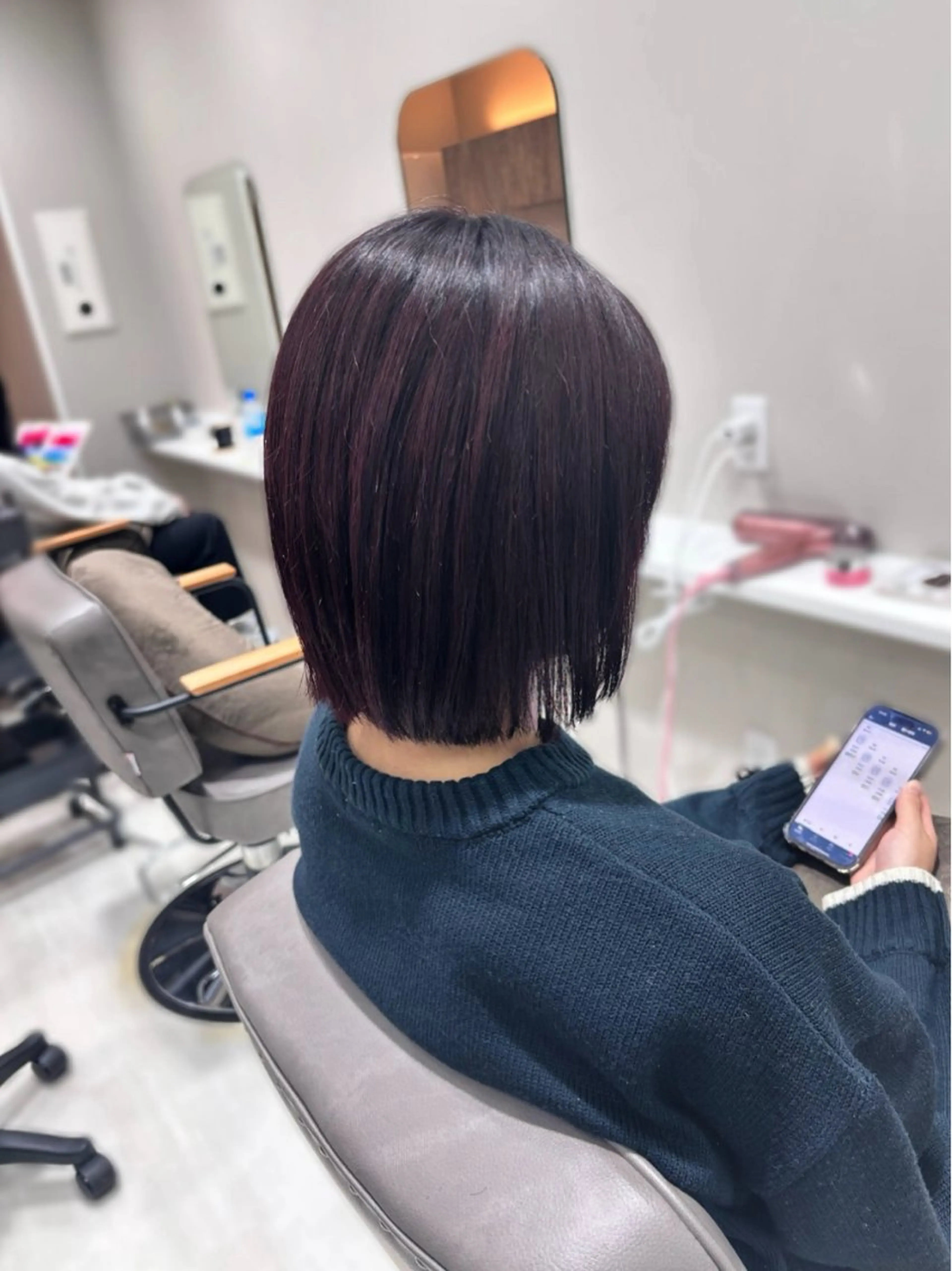 ミディアム ボブ カット ヘアカラー 🌿髪質改善/レイヤ ー🌿ひかるんのヘアスタイル