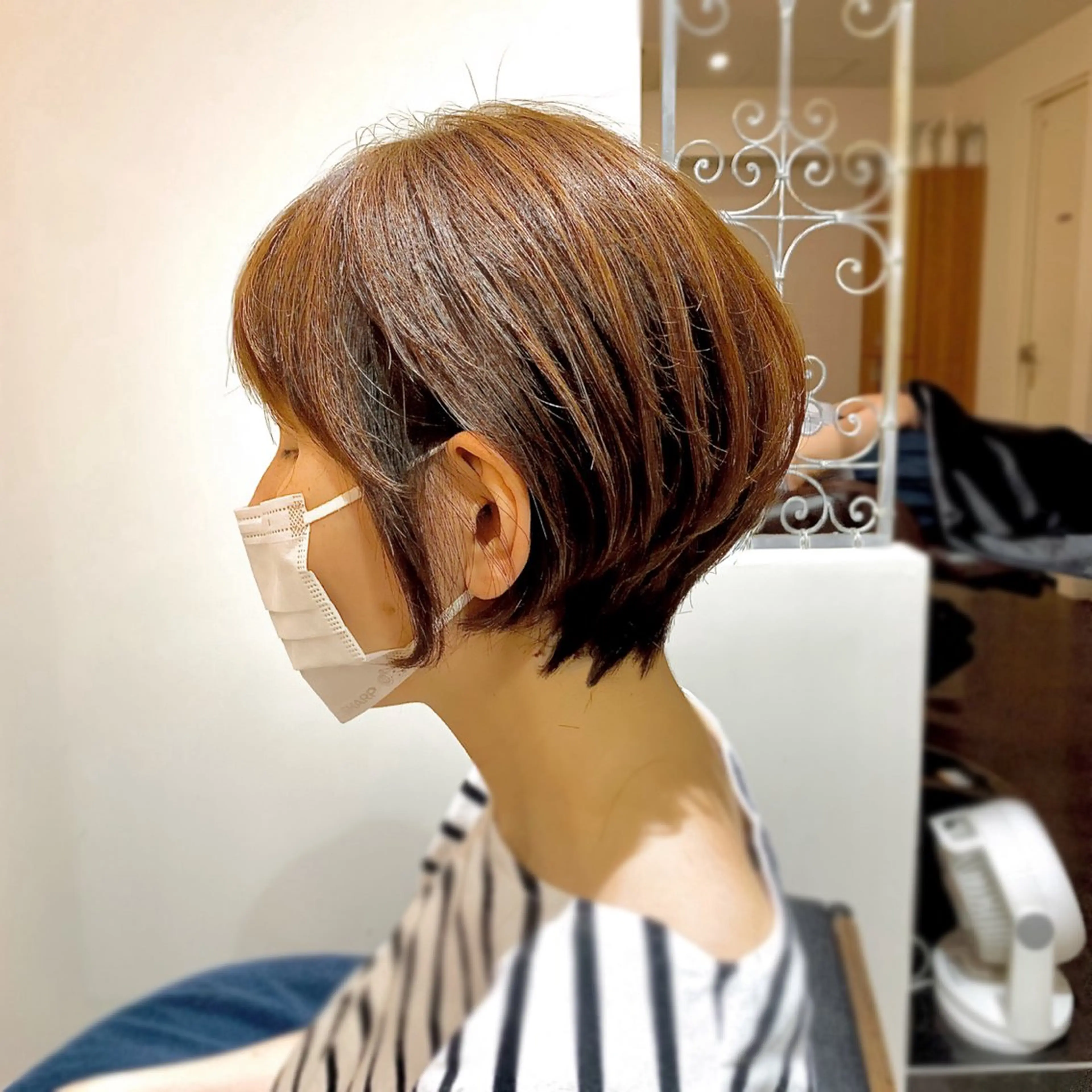 ショート ショートボブ ハンサムショート 丸みショート ボブ くびれヘア Halo 長居店 "ROKI"のヘアスタイル