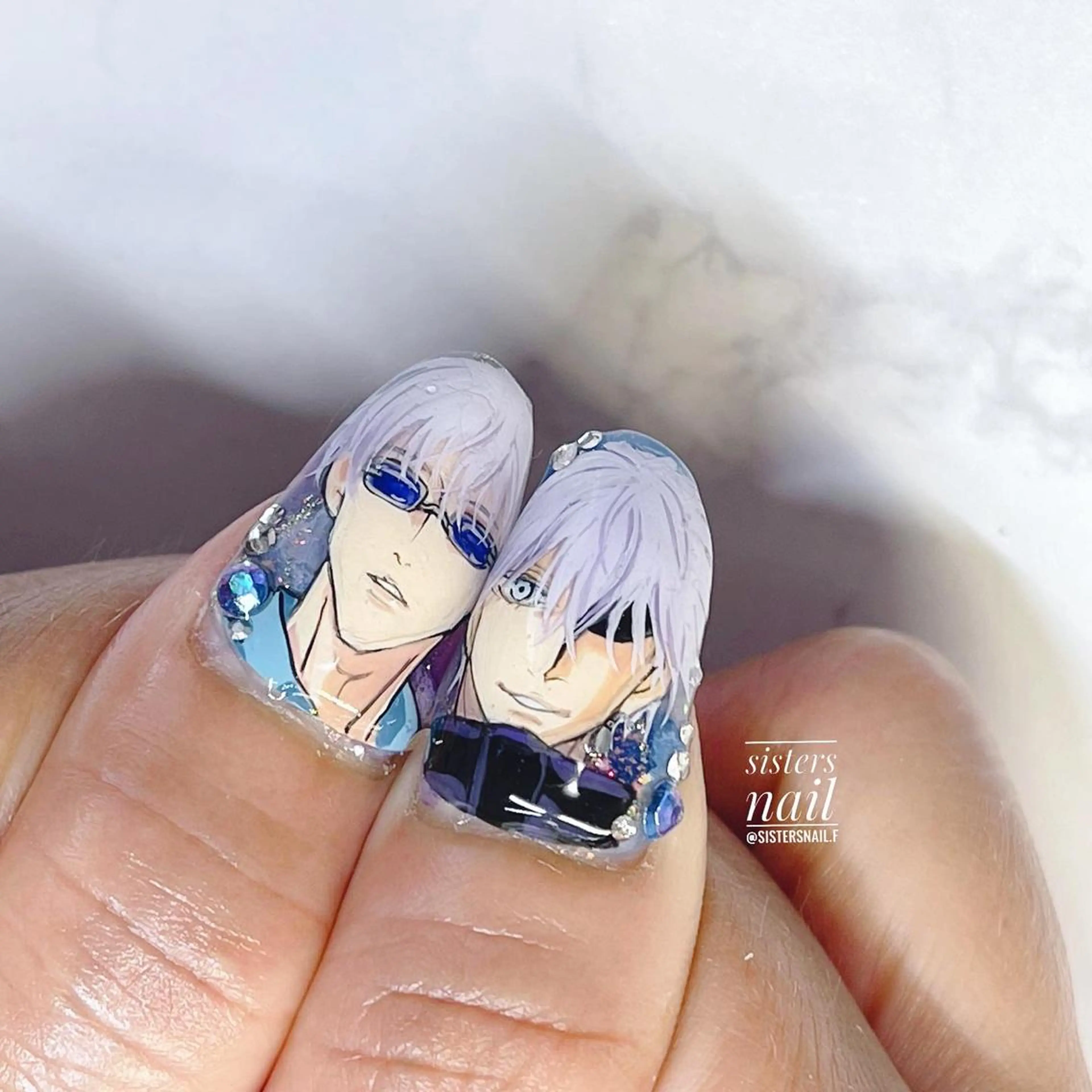 ネイル アートネイル キラキラネイル 夏ネイル sisters nail.fのネイルデザイン