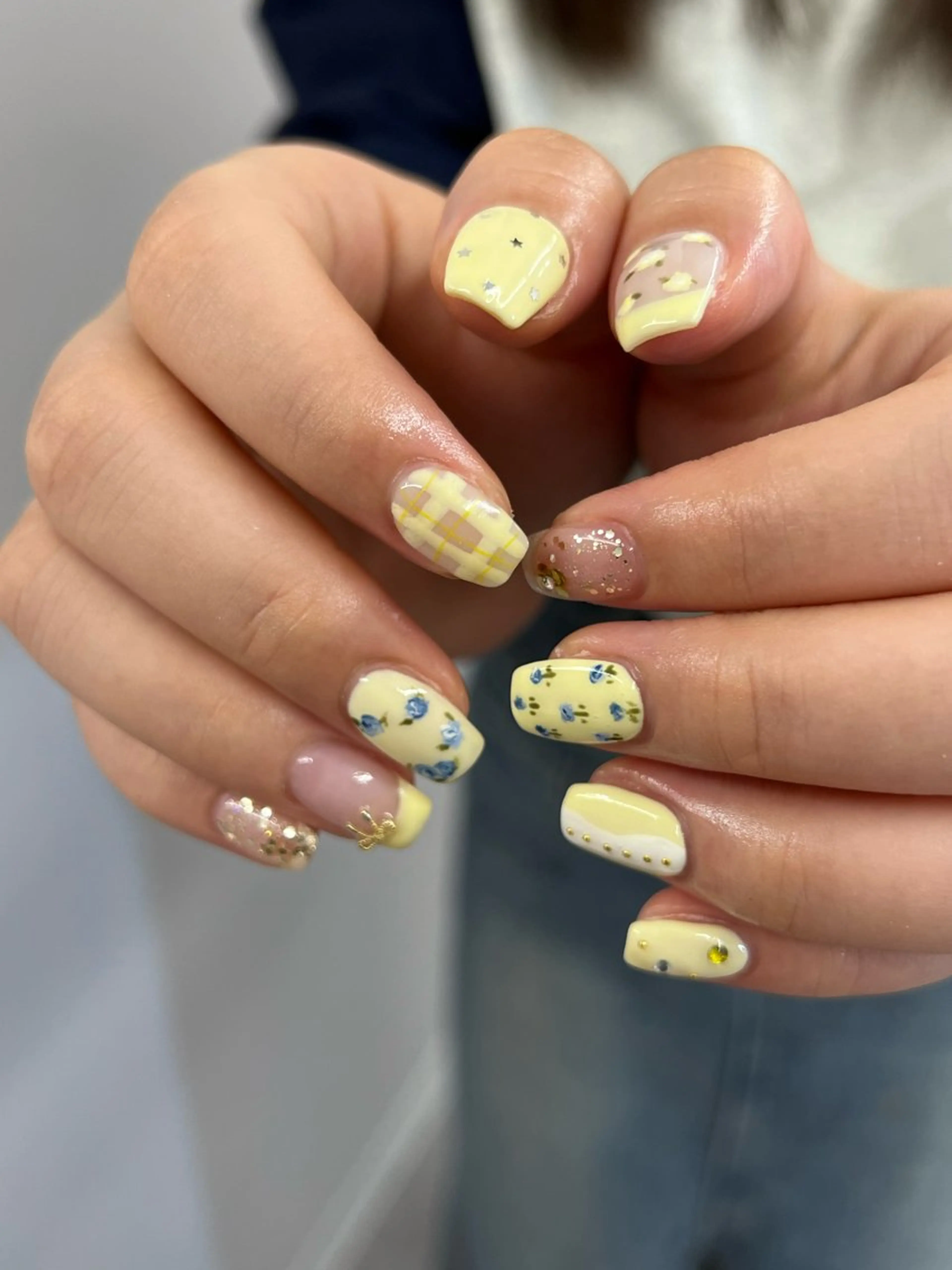 ネイル ジェルネイル マグネットネイル ニュアンスネイル パラジェル リボン ハンドネイル ハンドケア Bana_ Nailのネイルデザイン