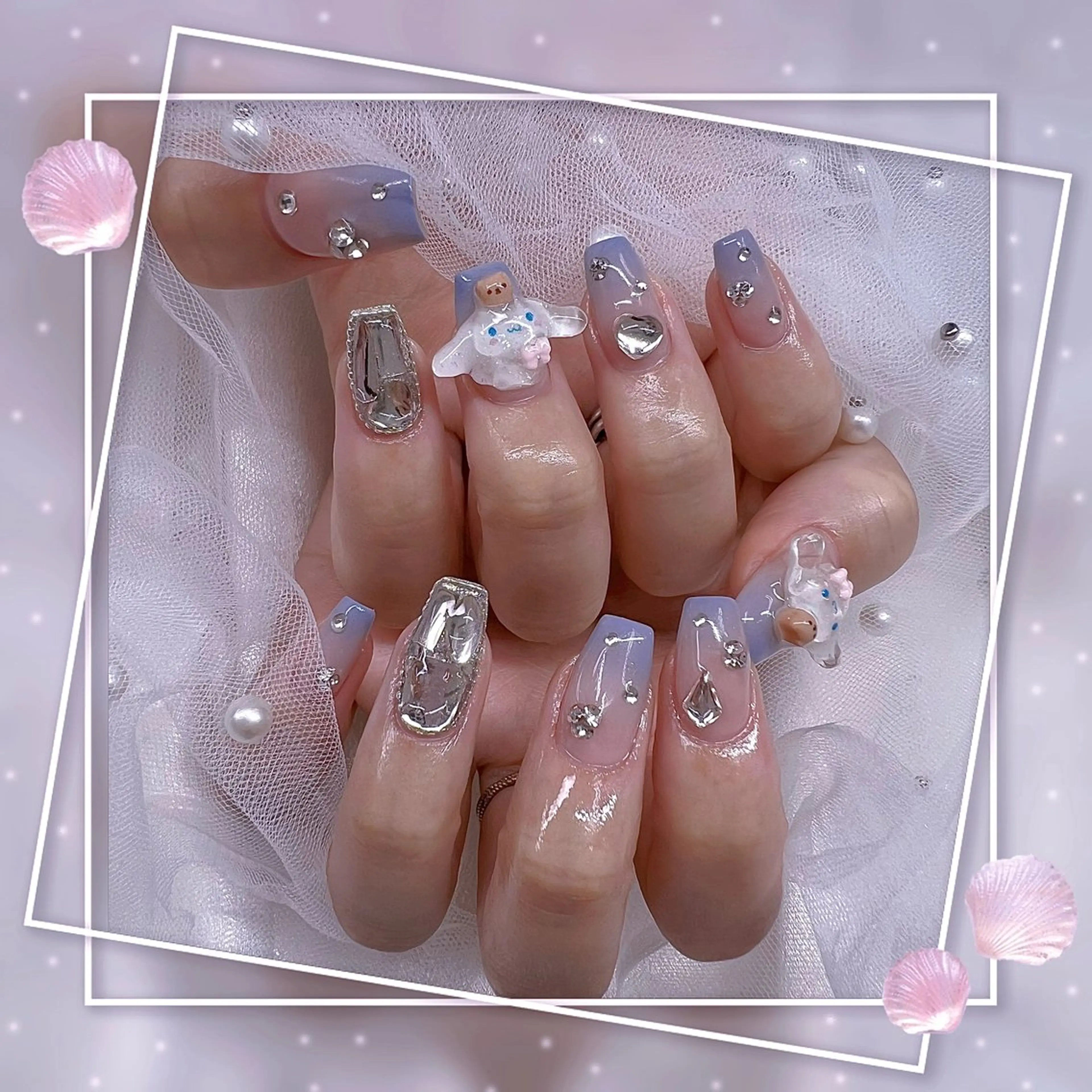 ネイル グラデーション マグネットネイル ピンク ワンホンネイル ハンドネイル ハンドケア Chill Nailsalonのネイルデザイン