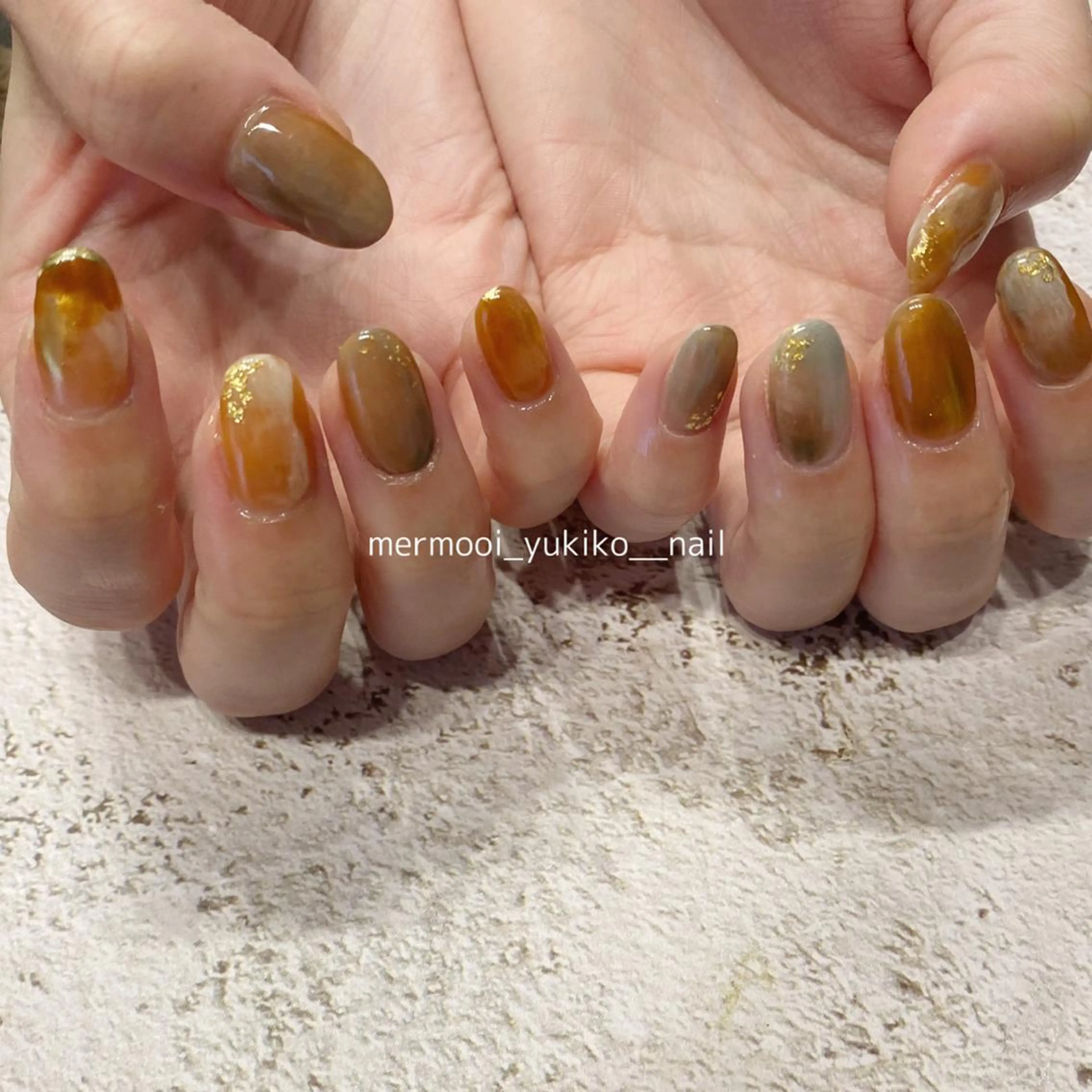 ネイル 韓国ネイル ニュアンスネイル ネイルチップ ワンホンネイル ハンドネイル mermooi nailのネイルデザイン