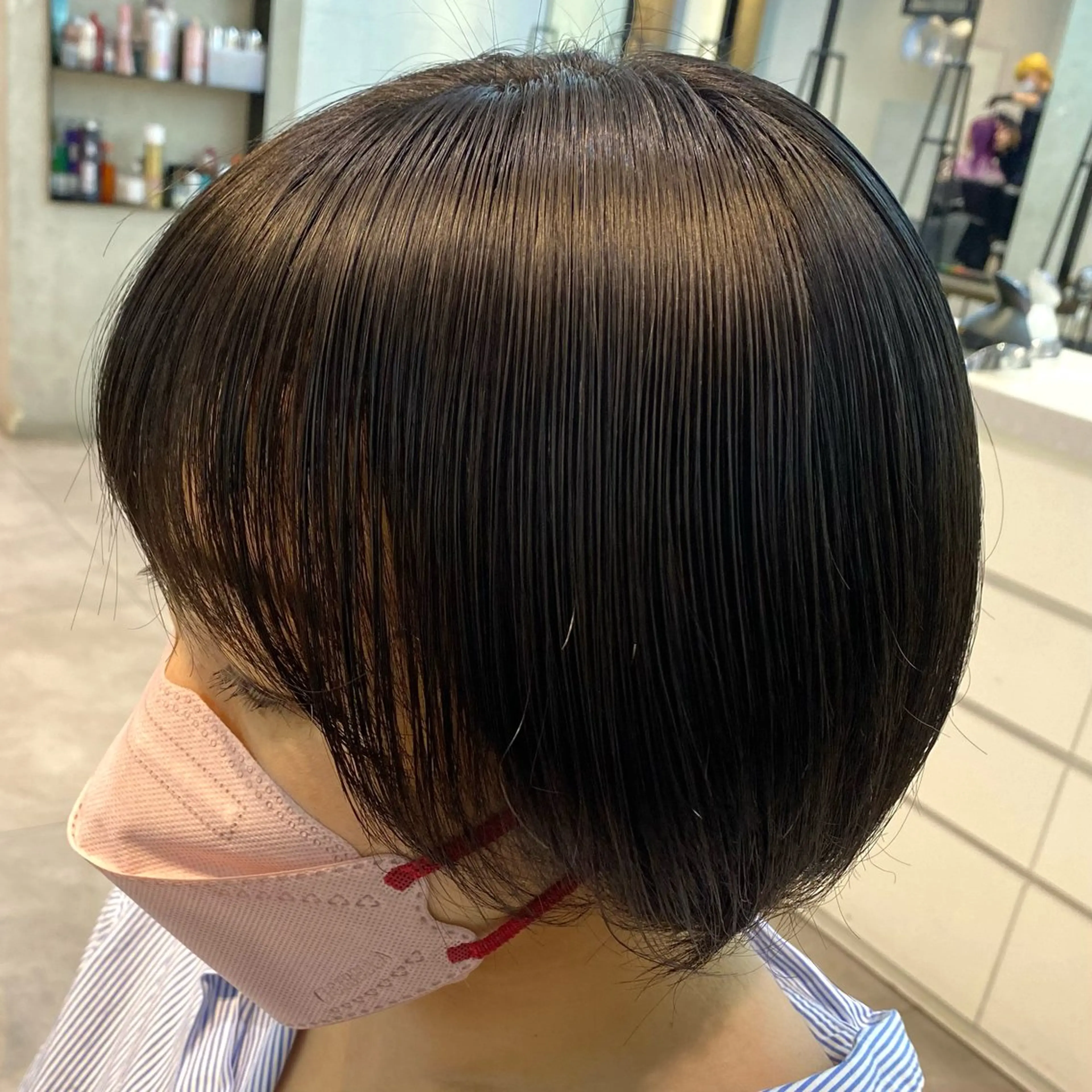 ショート 酸性ストレート・ メンズ 三原 楊子のヘアスタイル