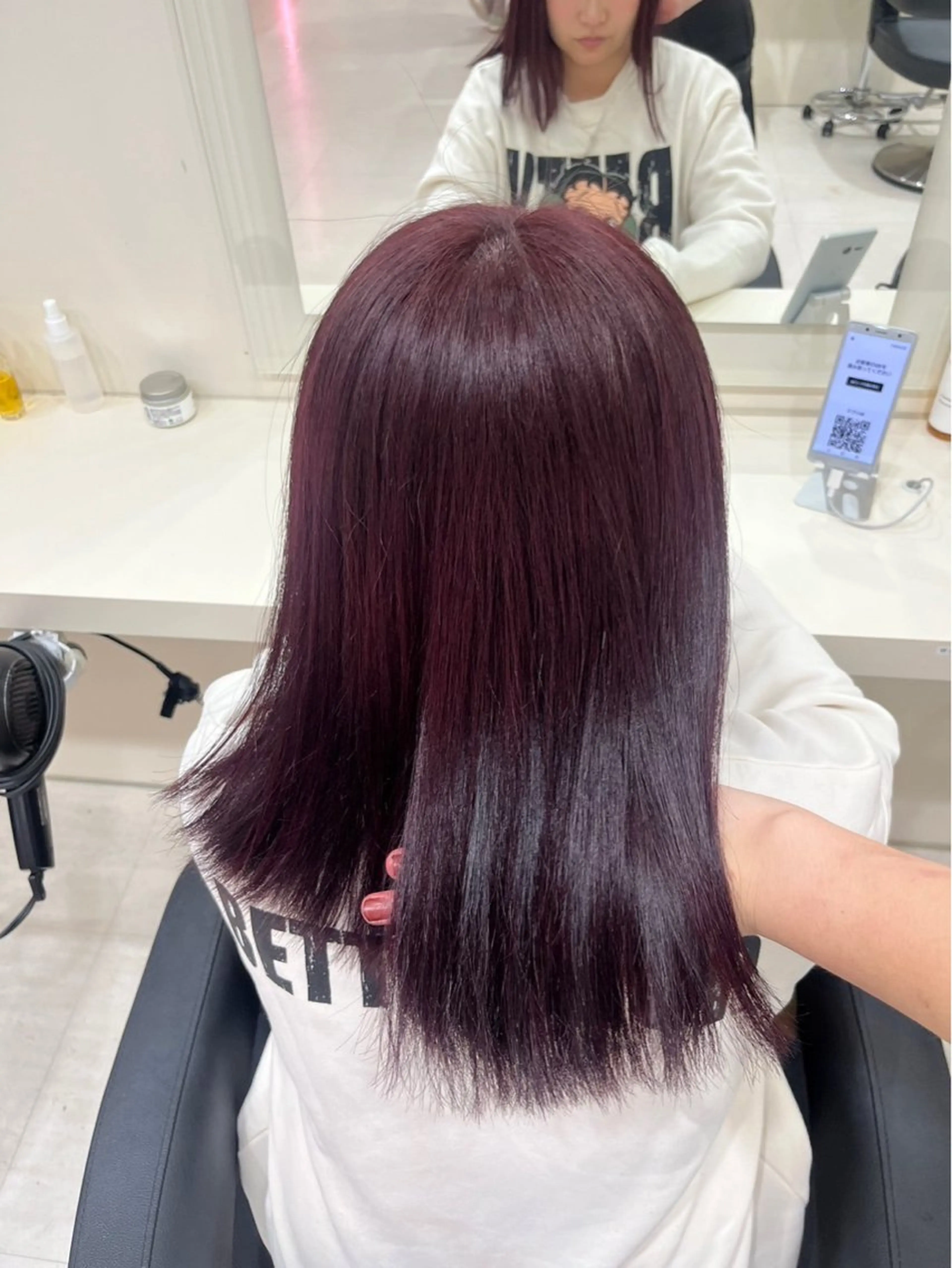 セミロング ヘアカラー トリートメント ヘアセット 💗暖色カラー💗 ツヤ髪💗Mayaのヘアスタイル