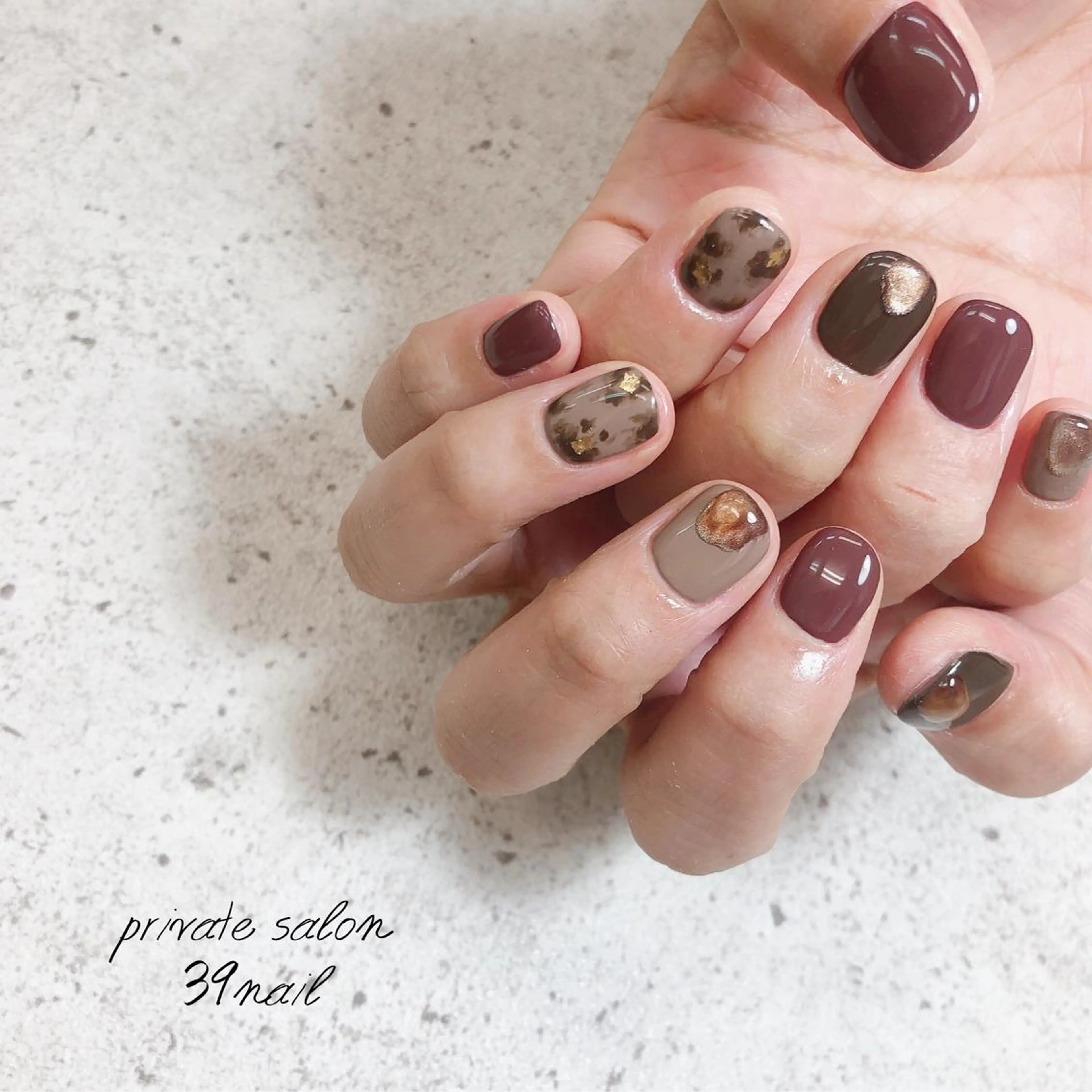 ミディアム ネイル ハンドネイル 京橋 【39nail】のネイルデザイン