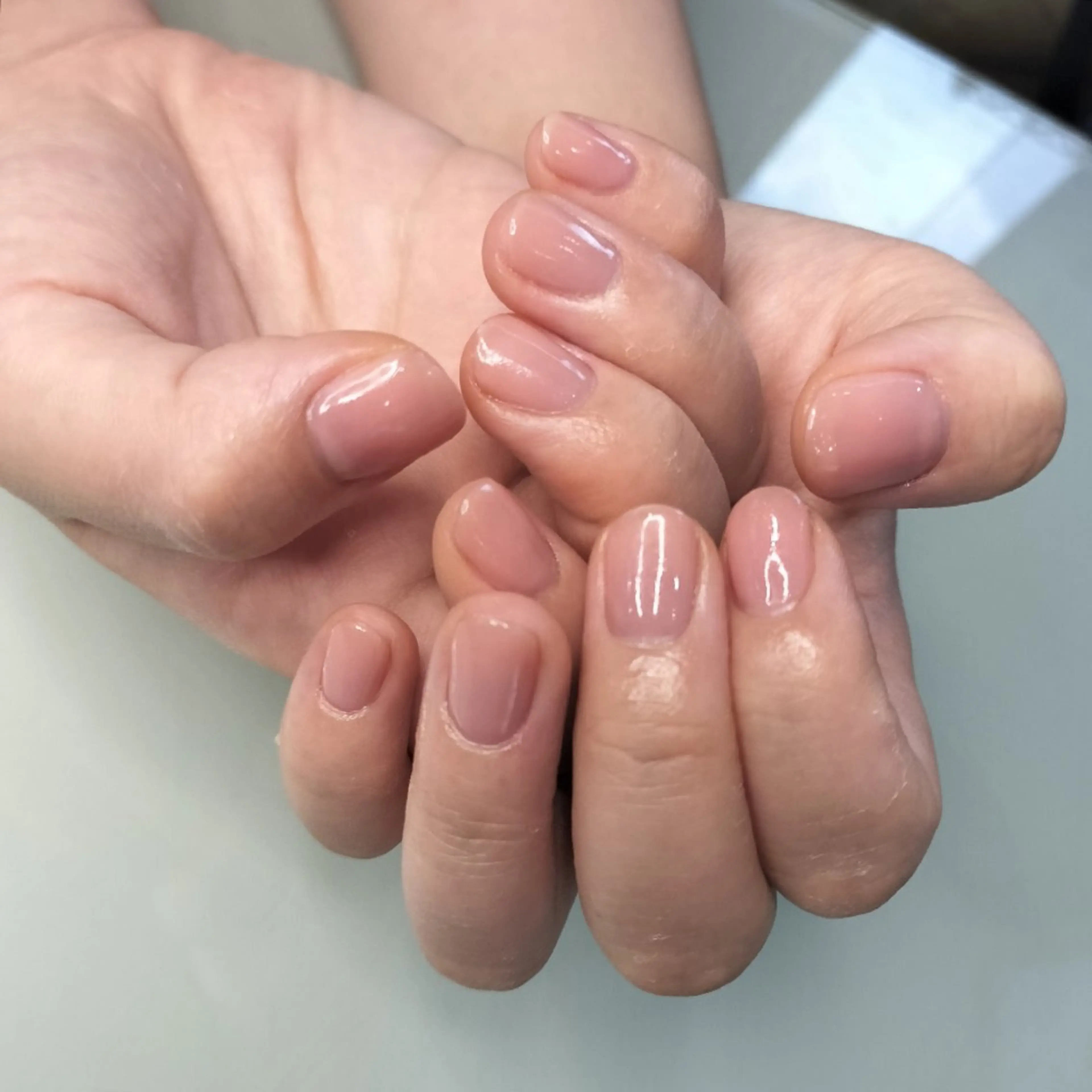 ネイル ジェルネイル ワンカラーネイル ピンク ピンクベージュ ハンドネイル アークス所属・arks nailのネイルデザイン