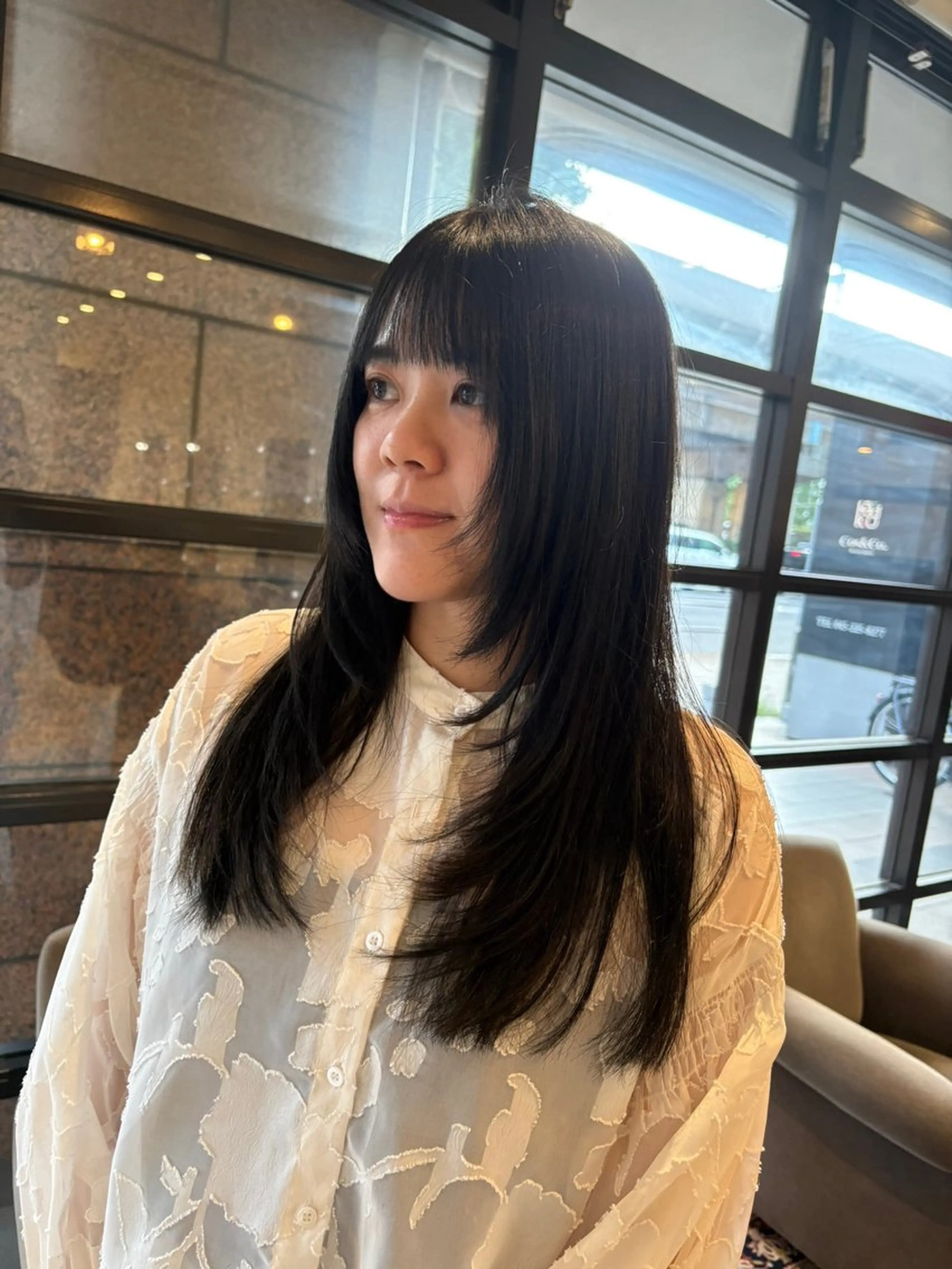 似合わせカット+高濃度オイルカラー+3stepトリートメント+選べる５種のアロマシャンプー+マイクロバブルの写真