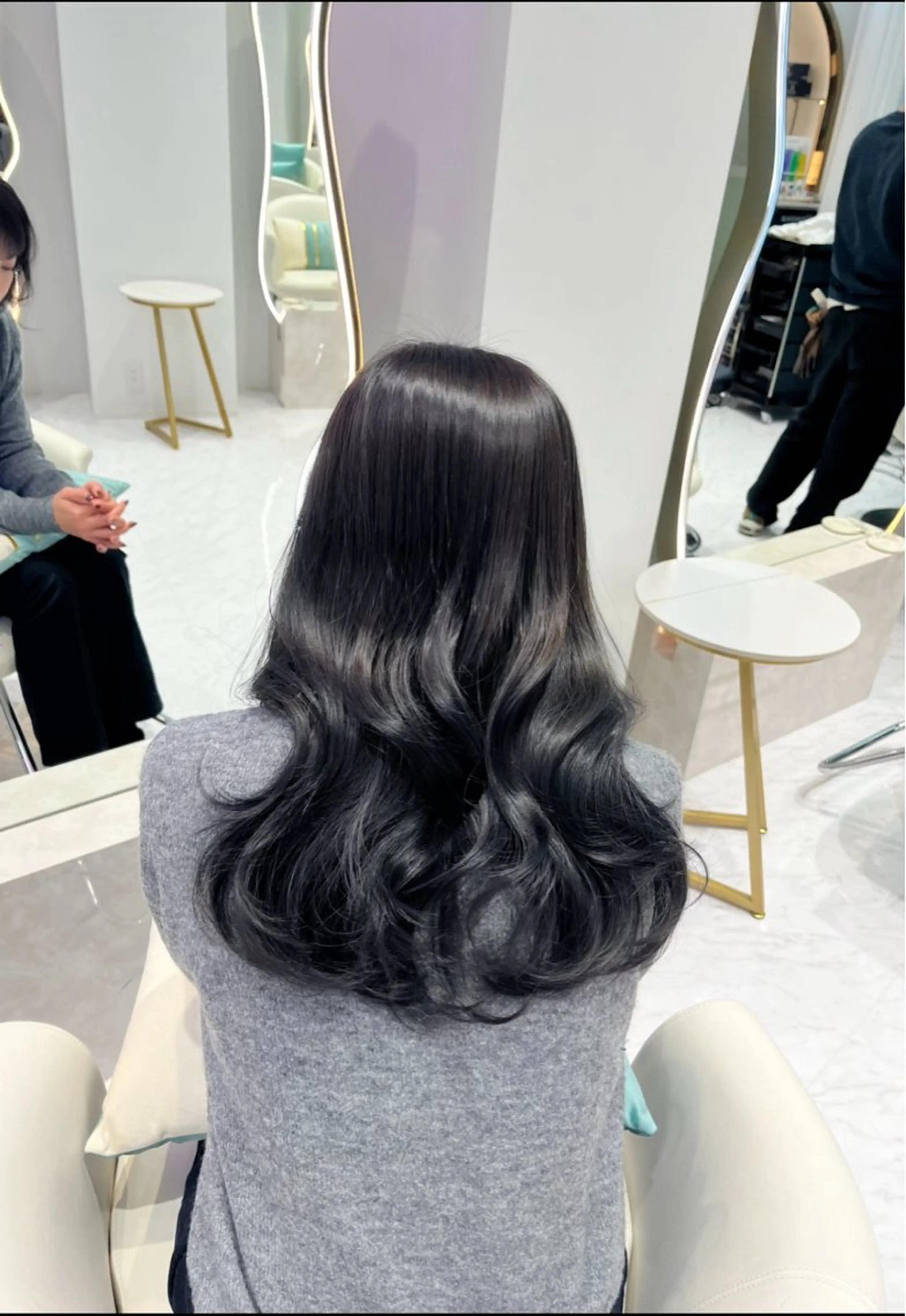セミロング カラー カット ヘアカラー トリートメント 名古屋/透明感カラー /韓国ヘア/高木梨帆のヘアスタイル
