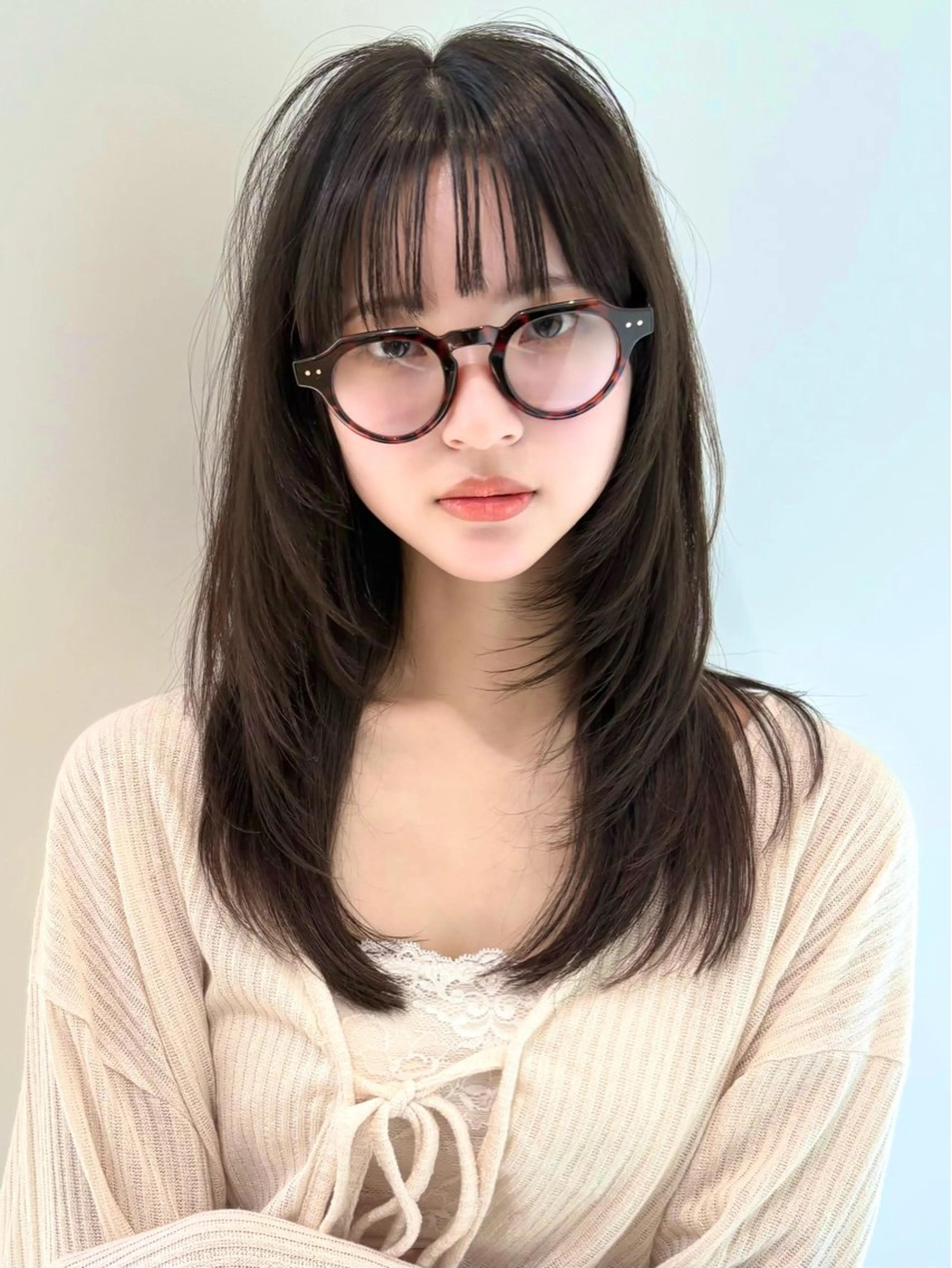 ミディアム カラー カット ヘアカラー トリートメント PULSE yokohama所属・横浜駅/韓国レイヤー /髪質改善のヘアスタイル