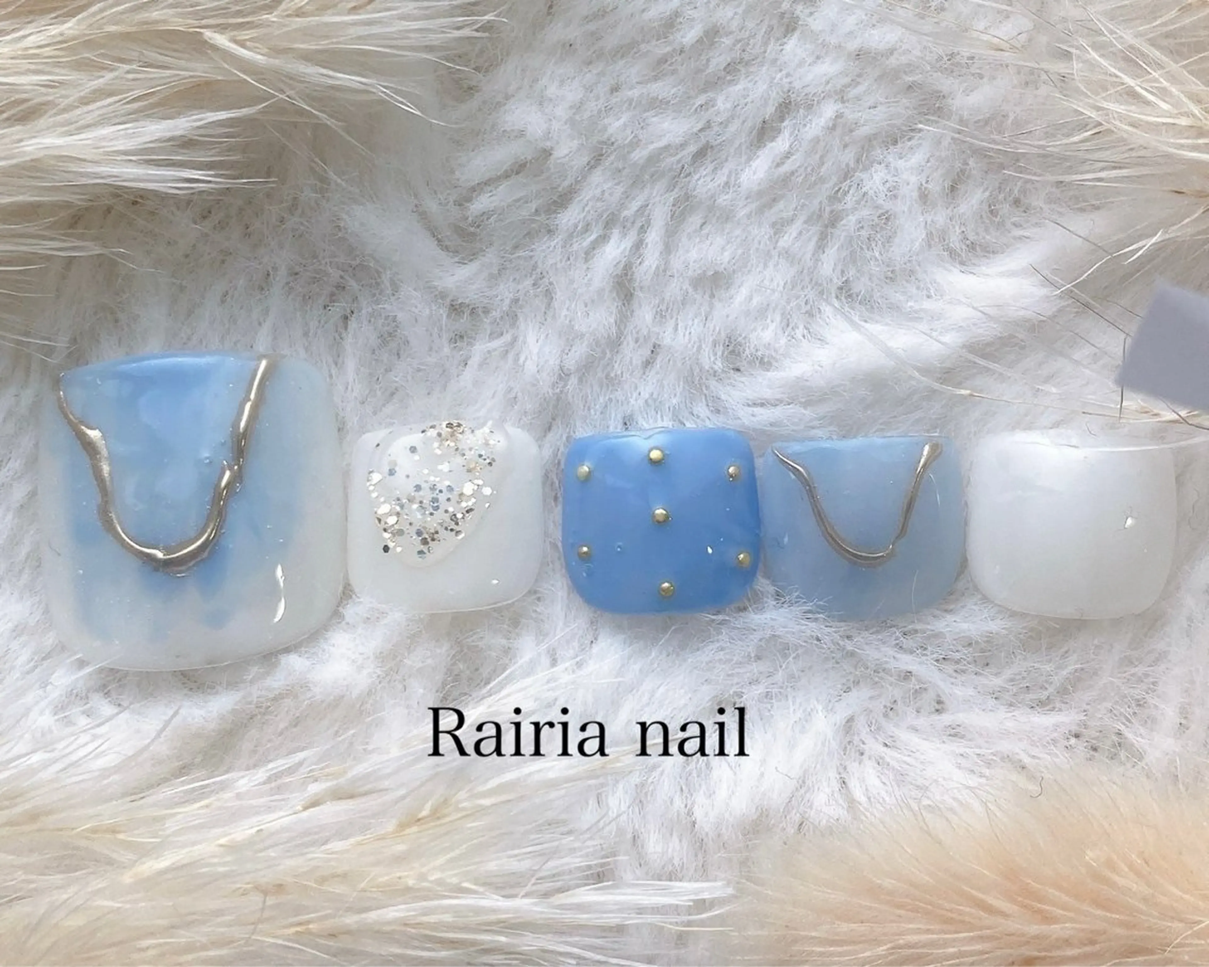 ネイル フットネイル ジェルネイル 持ち込み パラジェル フットネイル Rairia Kanonのネイルデザイン