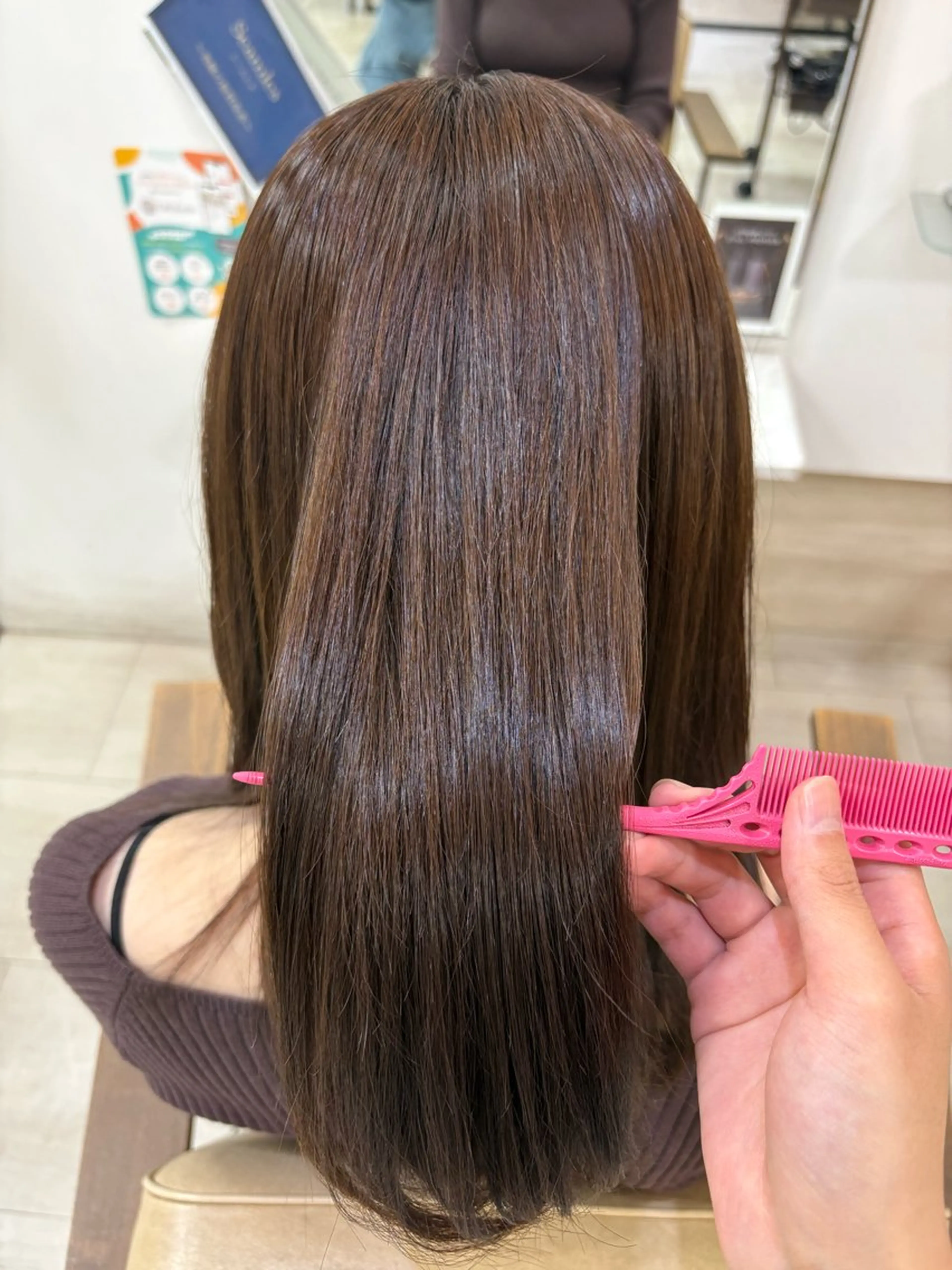 ロング カラー カット ヘアカラー トリートメント 栗田 優月のヘアスタイル