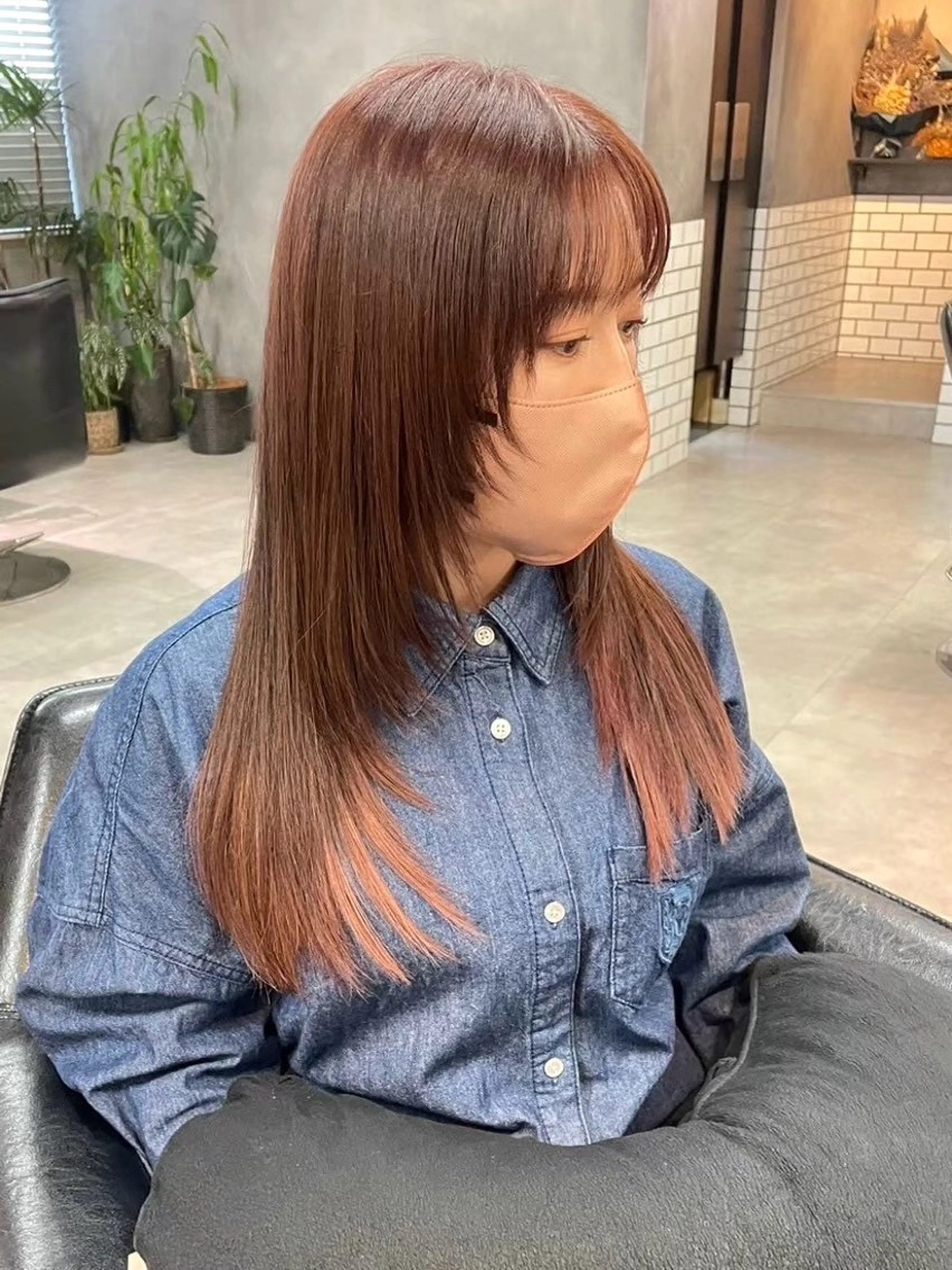 ロング 顔周りカット ハイレイヤー レイヤーカット カット ヘアカラー こうき/前髪割れ癖 改善/カット/カラーのヘアスタイル