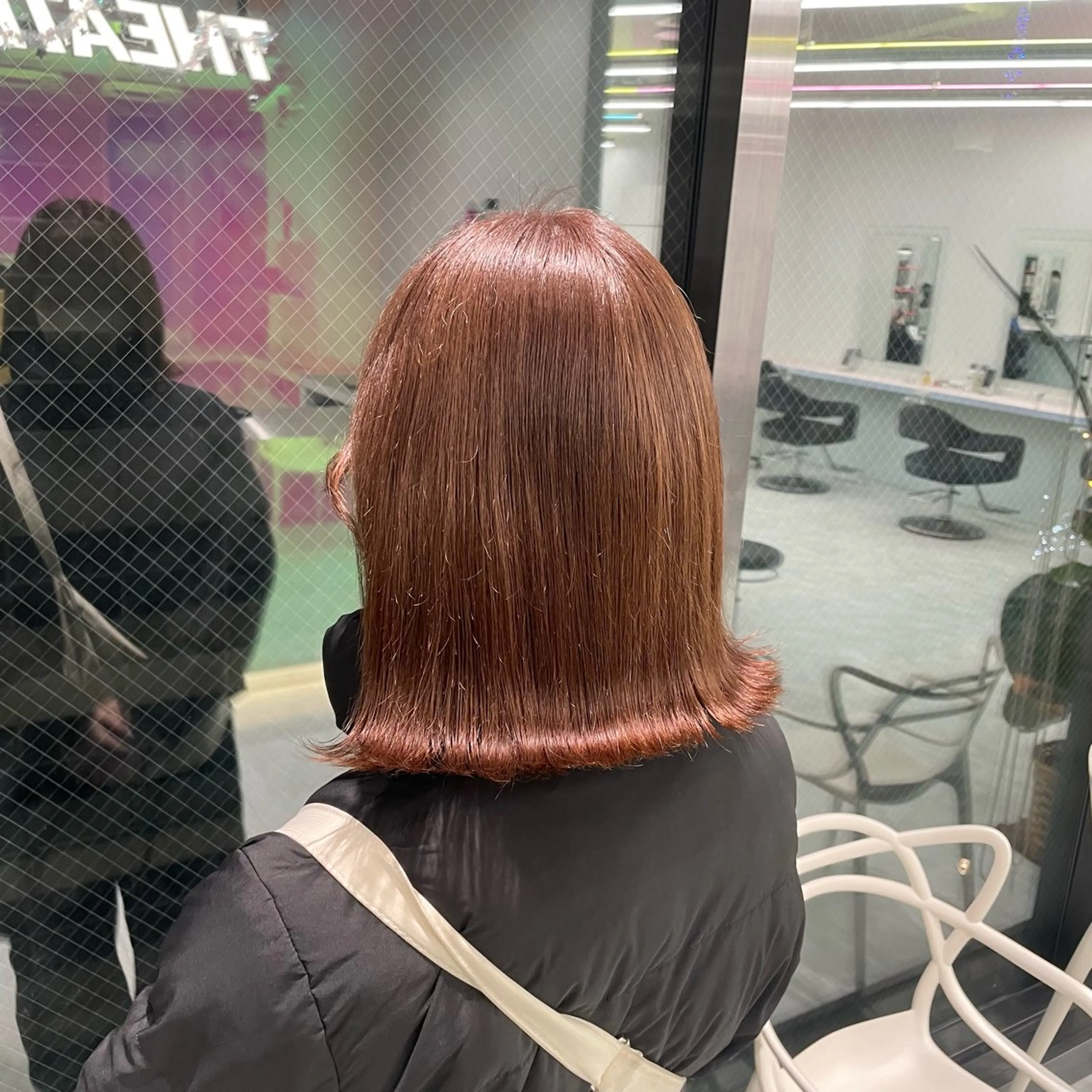 ミディアム カラー ベージュカラー ピンクカラー ピンクベージュ ヘアカラー ヘッドスパ ヘアセット ♡ブリーチカラー♡ Mirioのヘアスタイル