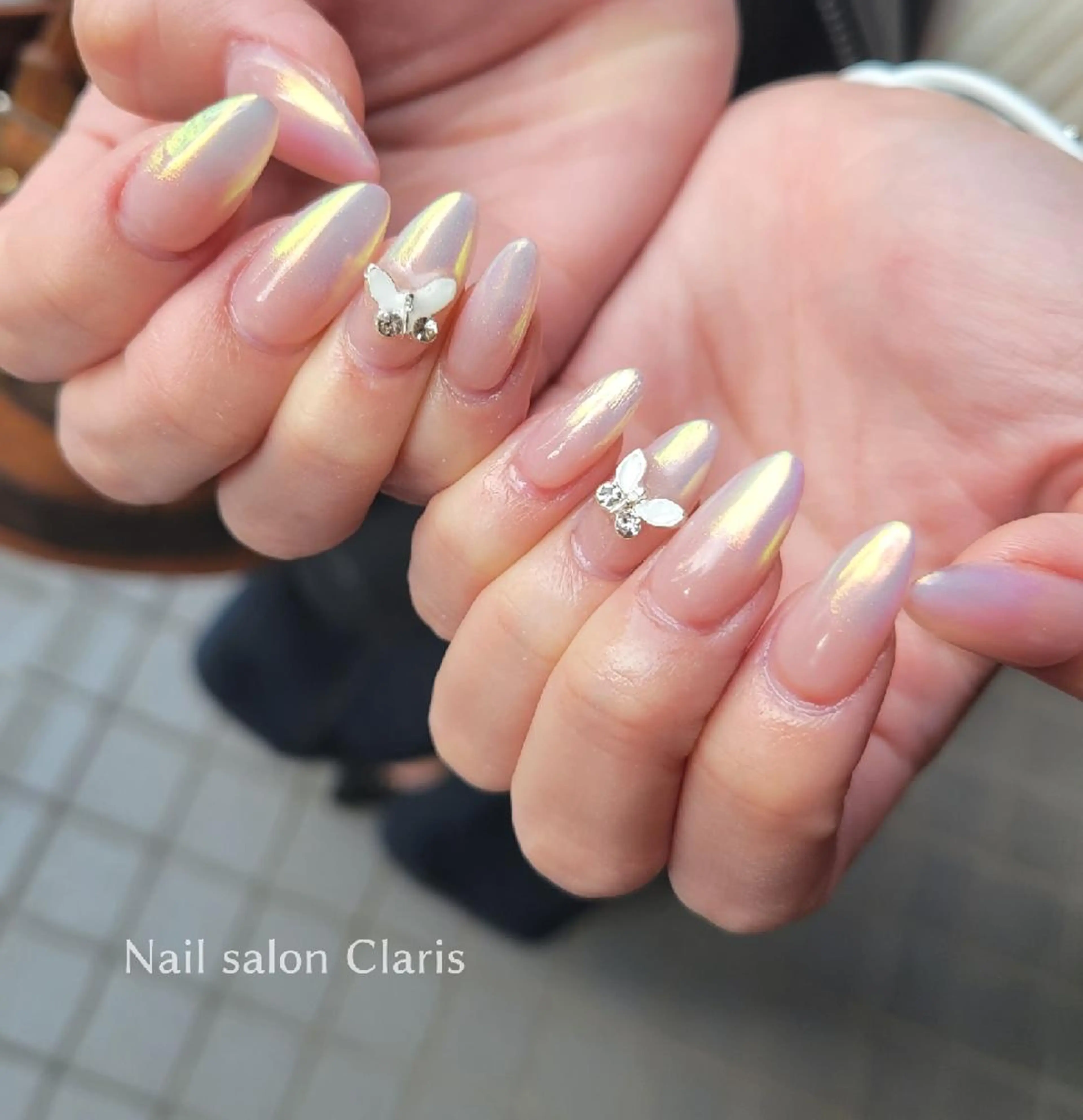 ロング ネイル スカルプネイル シンプルネイル Nailsalon Claris所属・Nailsalon Clarisのネイルデザイン