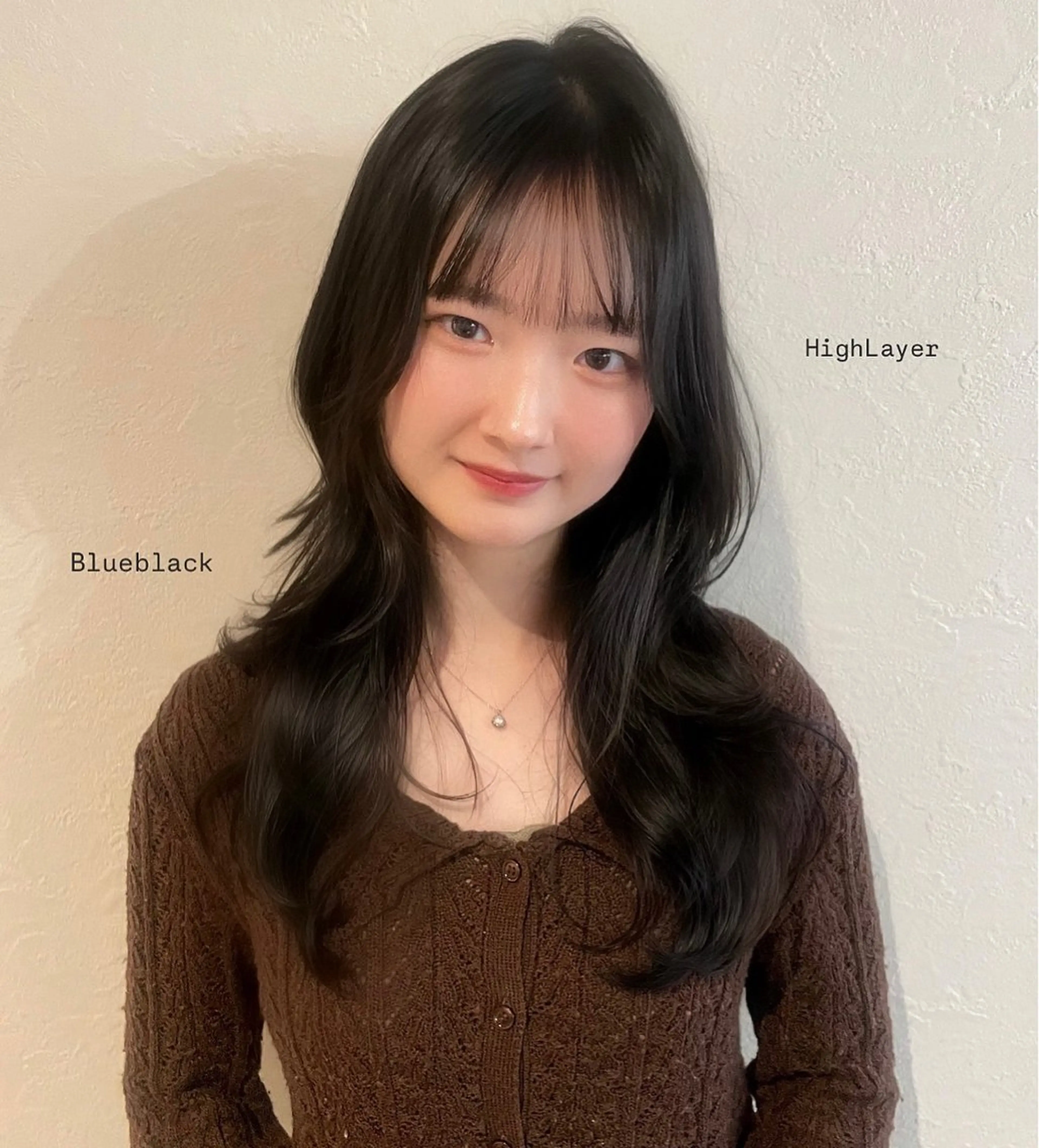セミロング ハイレイヤー 韓国風ヘア レイヤーカット カット トリートメント ボブ/ショート/ 高発色カラー/満里奈のヘアスタイル