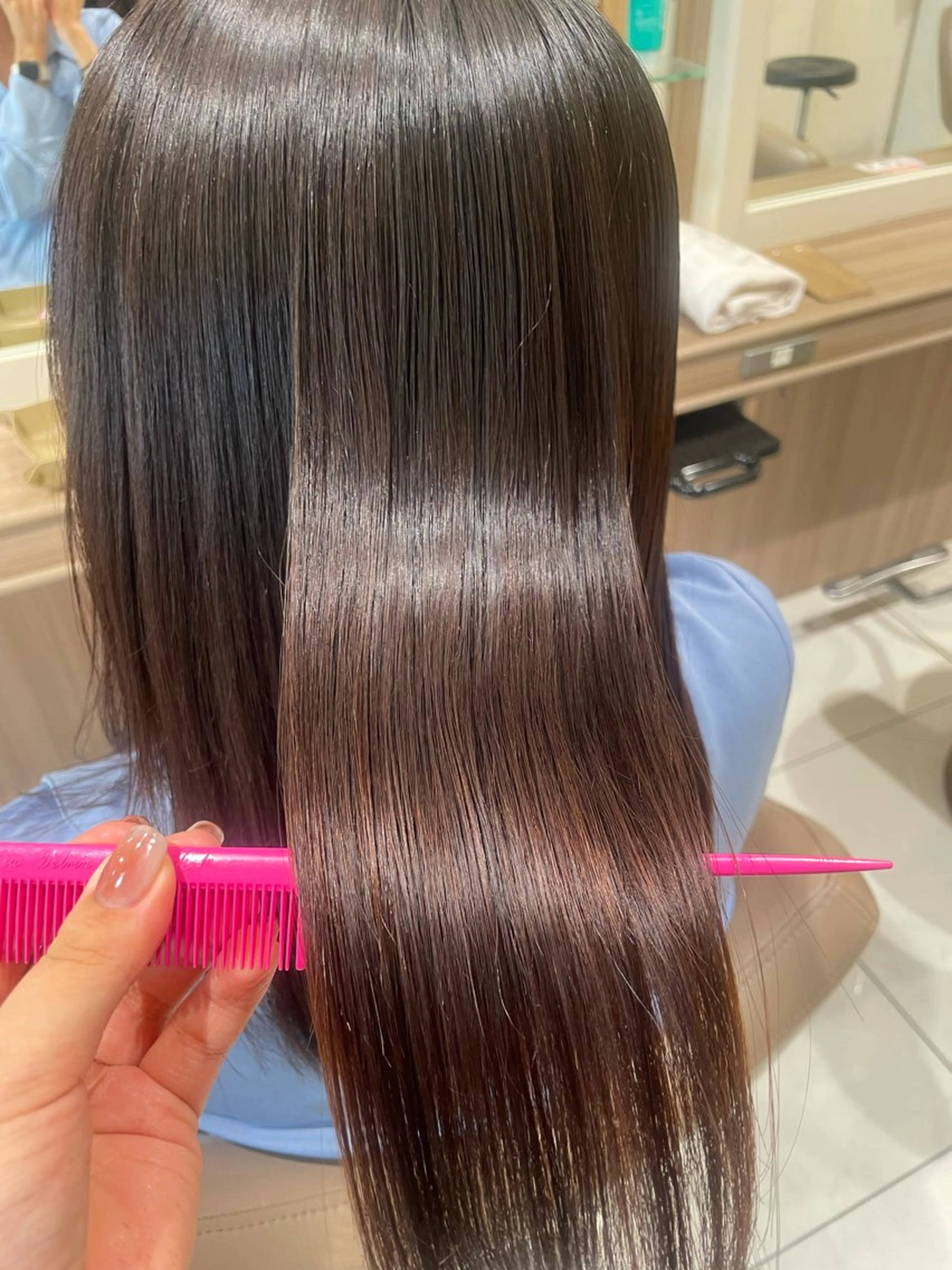 セミロング パーマ カット 縮毛矯正 トリートメント 韓国ヘアメイク🎀/ 縮毛矯正✨山本媛香のヘアスタイル