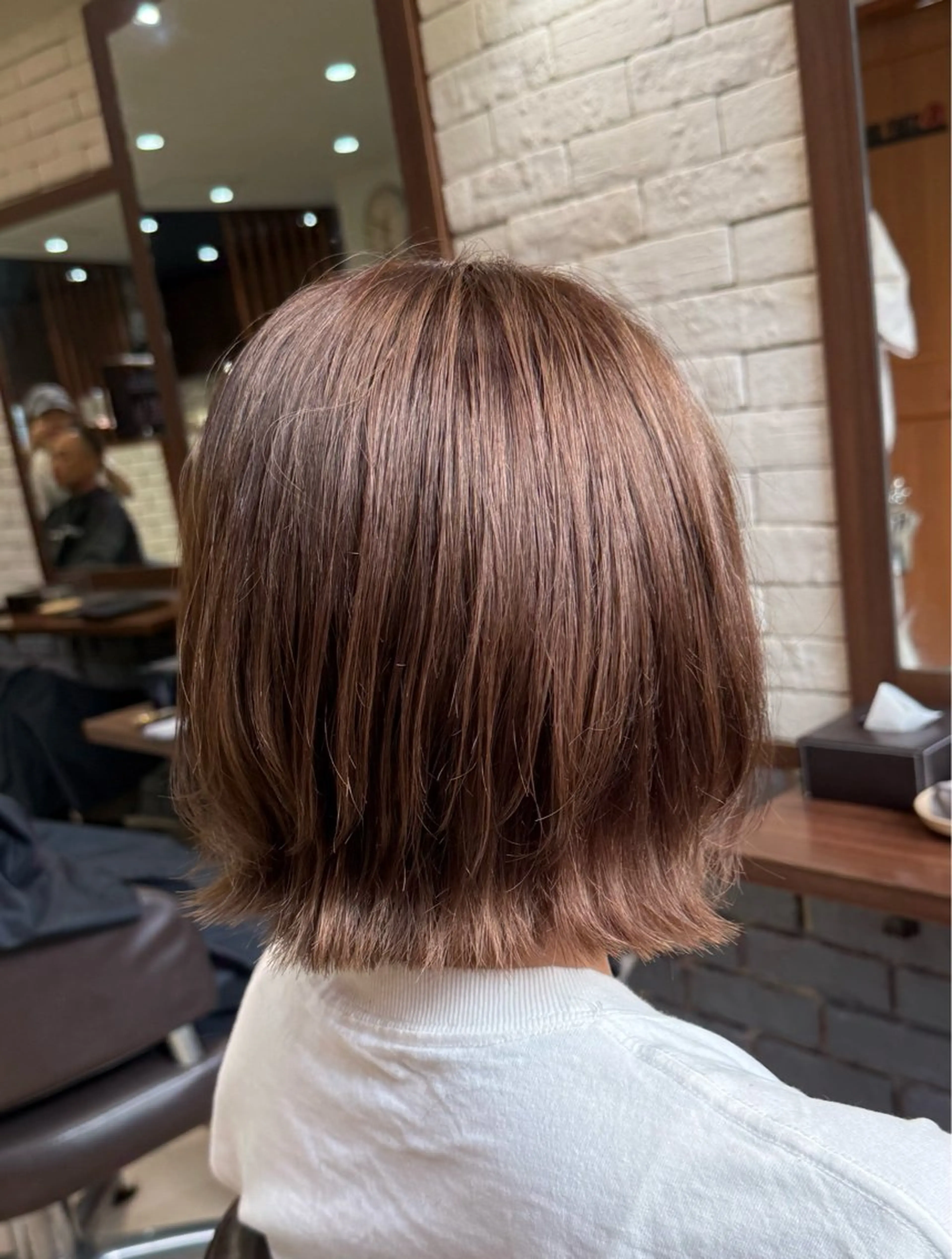 ショート カラー ブラウンカラー ナチュラルブラウン くびれヘア レイヤーカット 外ハネヘア カット ヘアカラー Recyclage　武蔵小杉店【ルシクラージュ】所属・✨似合わせカット ✨村尾日向のヘアスタイル