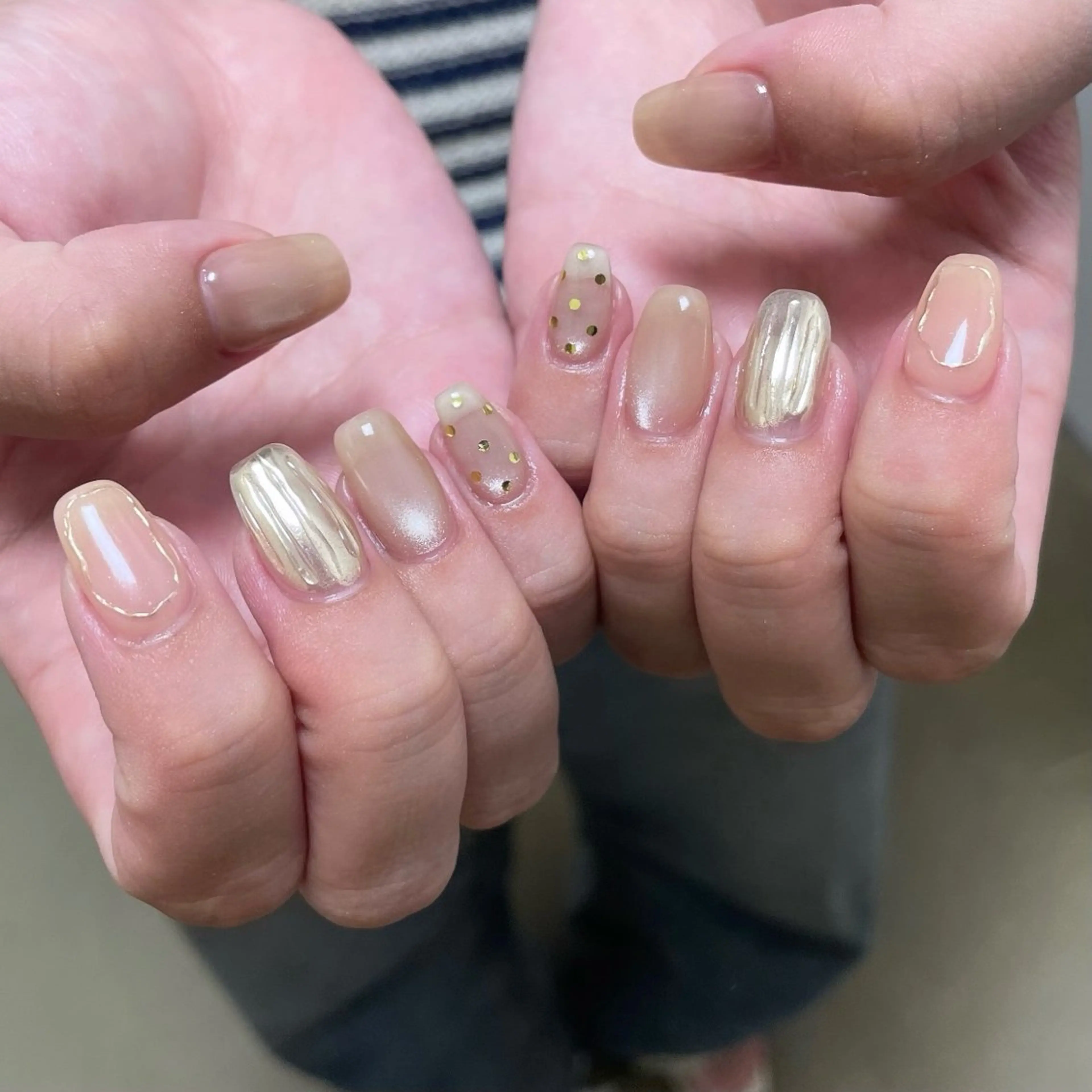 ネイル 韓国ネイル ニュアンスネイル ハンドネイル MARU NAIL Izumiのネイルデザイン