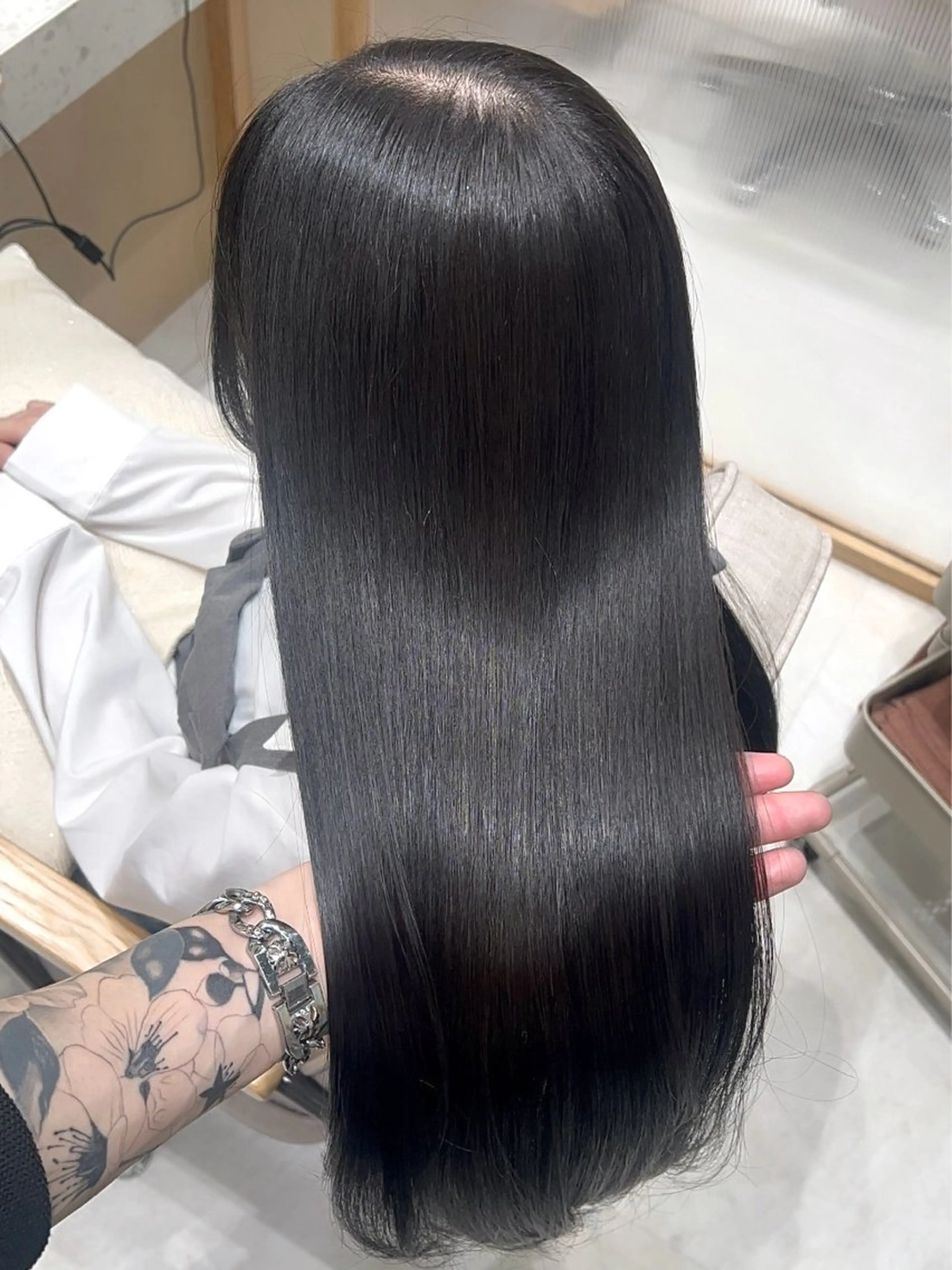 ロング アッシュ アッシュグレー ケアカラー 髪質改善 トリートメント ヘアカラー トリートメント 💎髪質改善/艶髪 💎mizuki💎のヘアスタイル