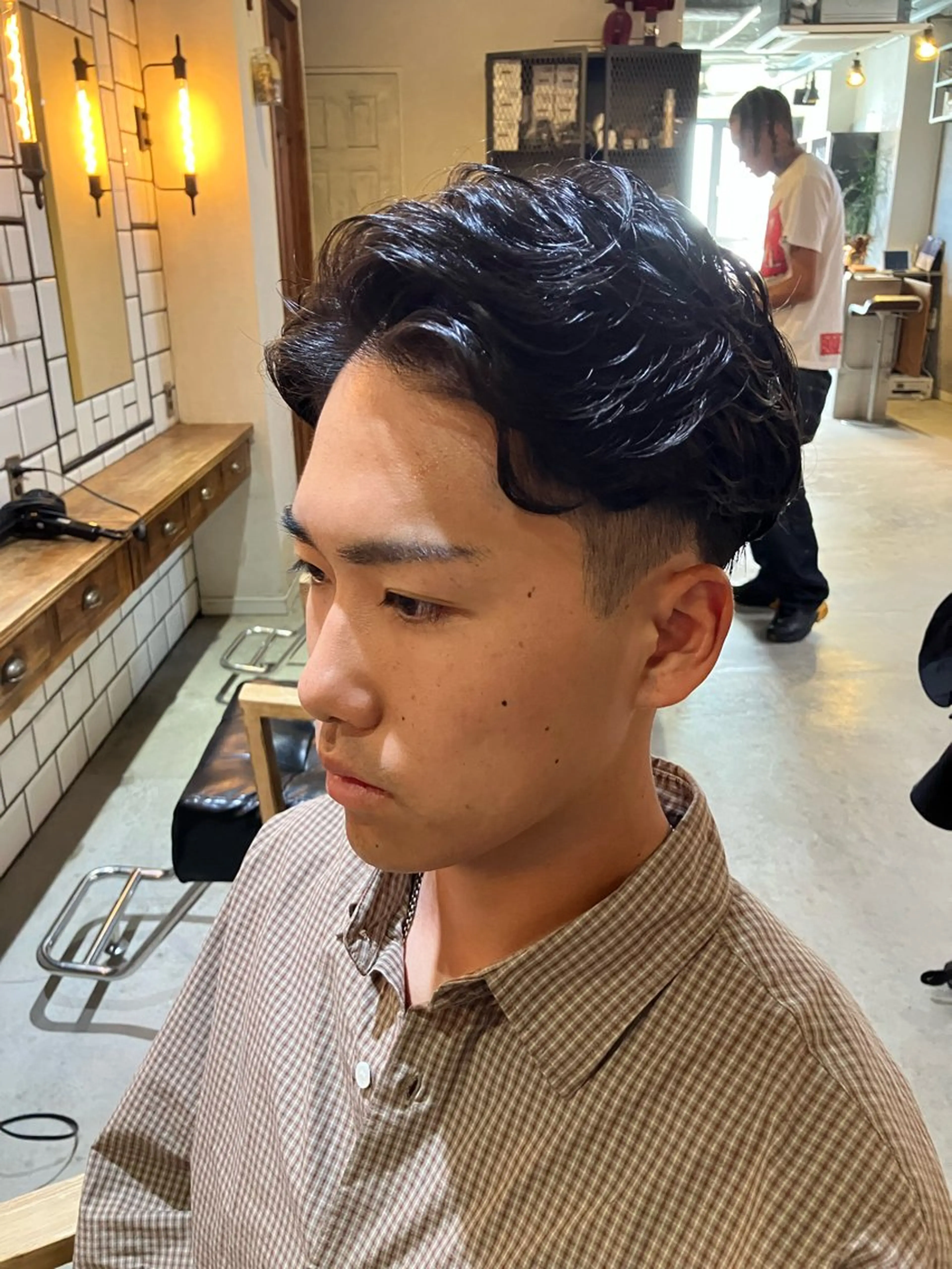 ショート メンズ パーマ MANON BY  H所属・Watarai Yuukiのヘアスタイル