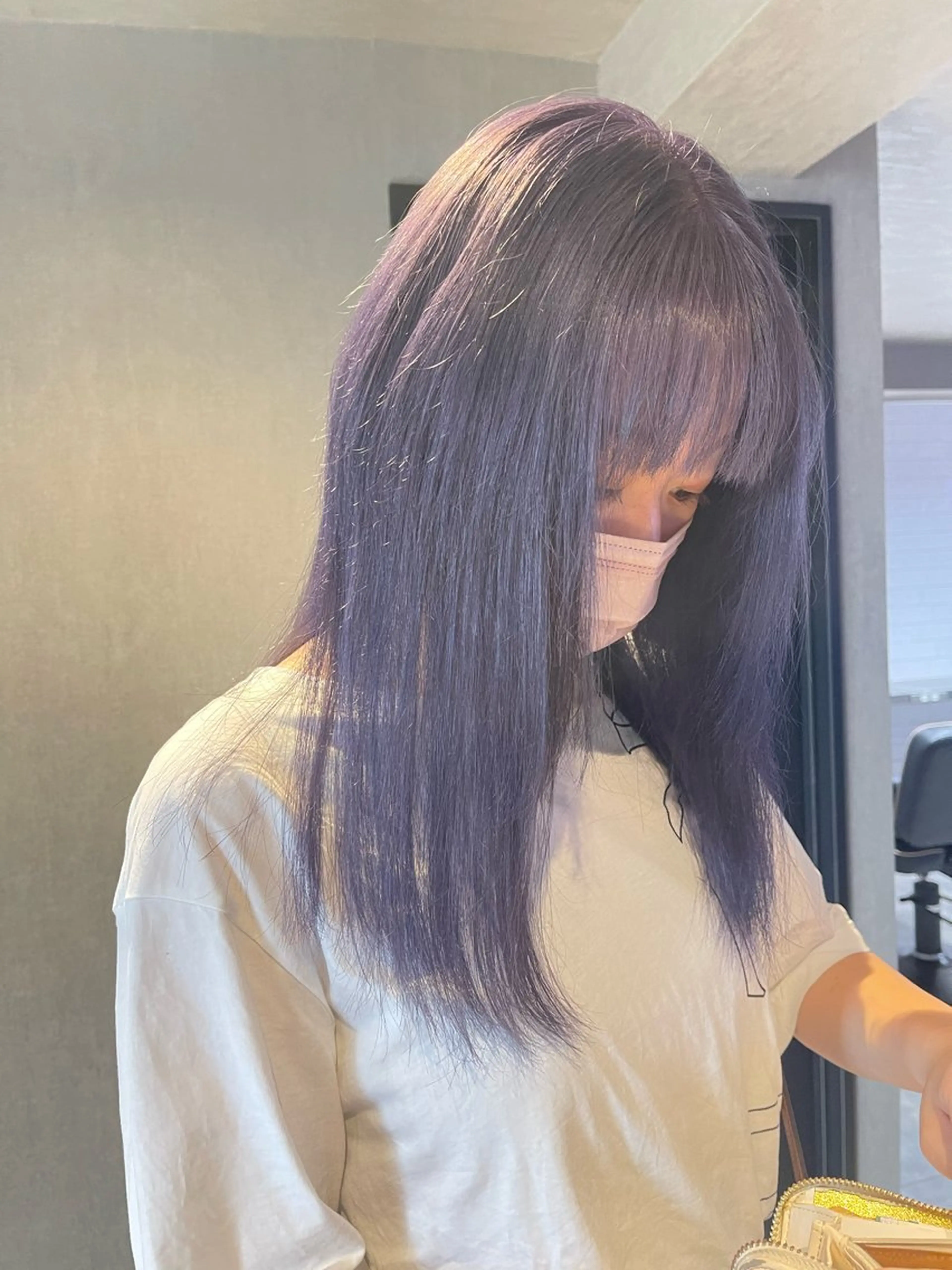 ミディアム カラー アッシュ ラベンダーカラー ラベンダーアッシュ 透明感カラー/艶髪/ エクステ/HIROのヘアスタイル