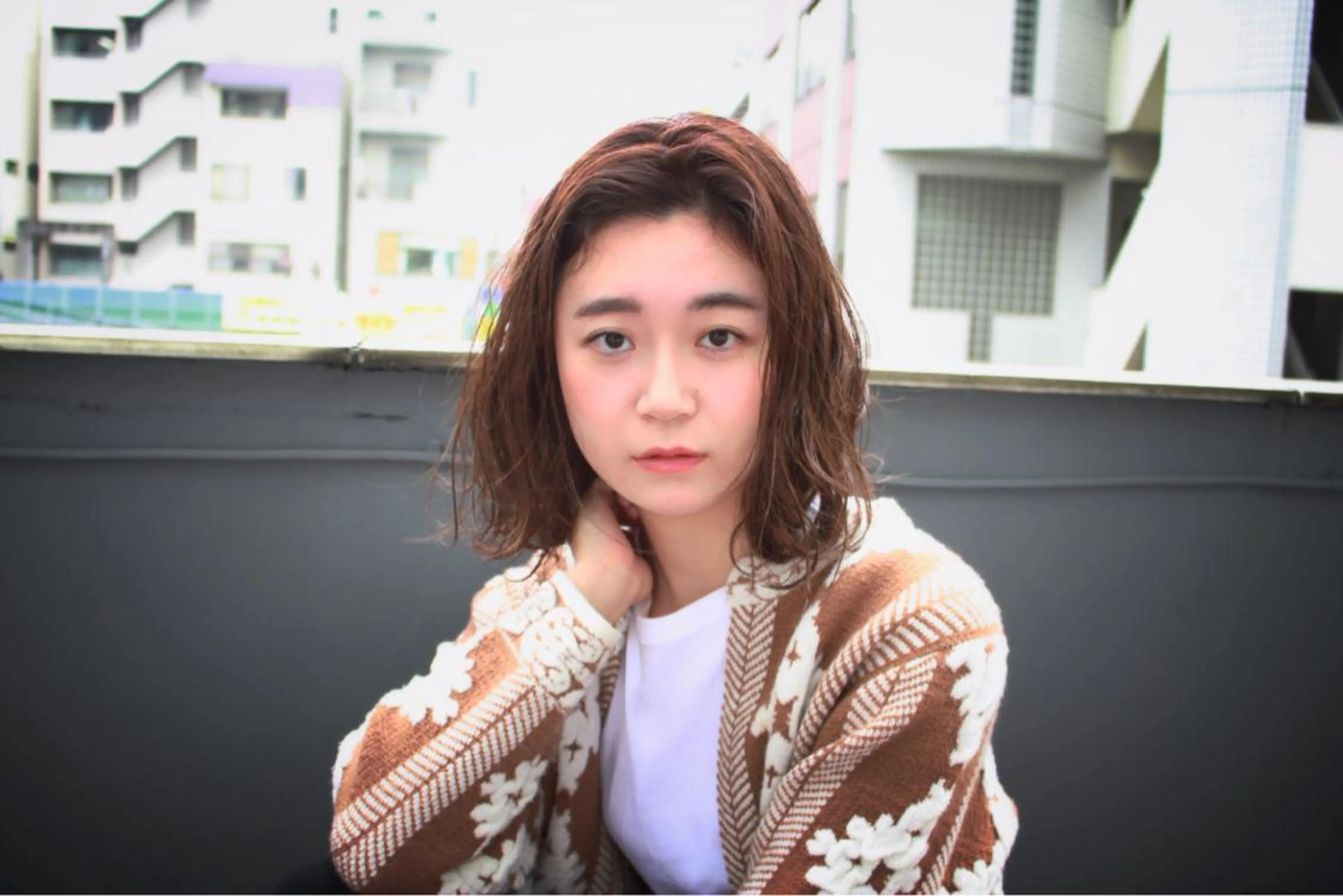 ミディアム カラー パーマ 立川、北口.ans 黒木 和大のヘアスタイル