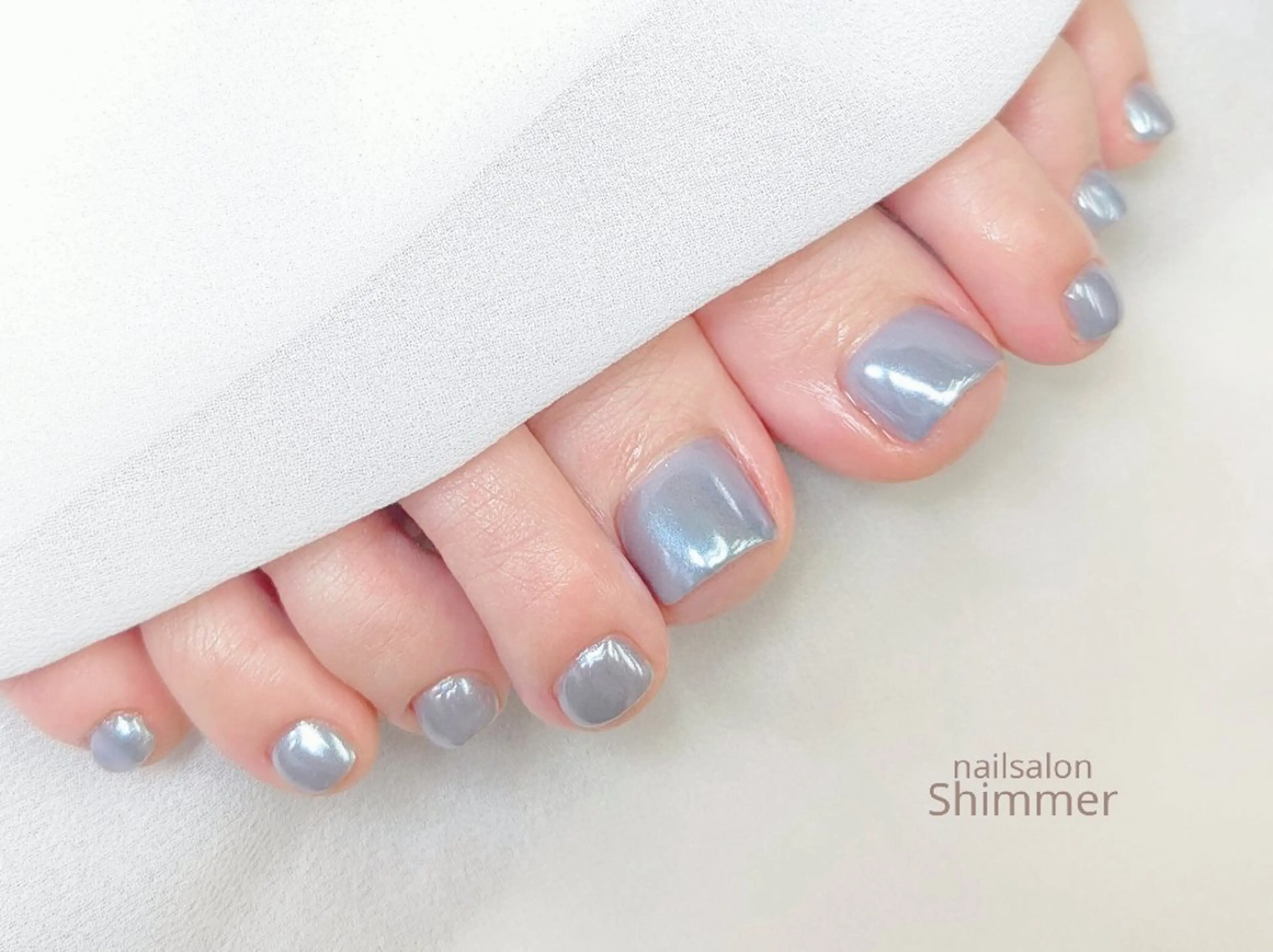 ネイル ミラーネイル フットネイル Shimmer Asakoのネイルデザイン