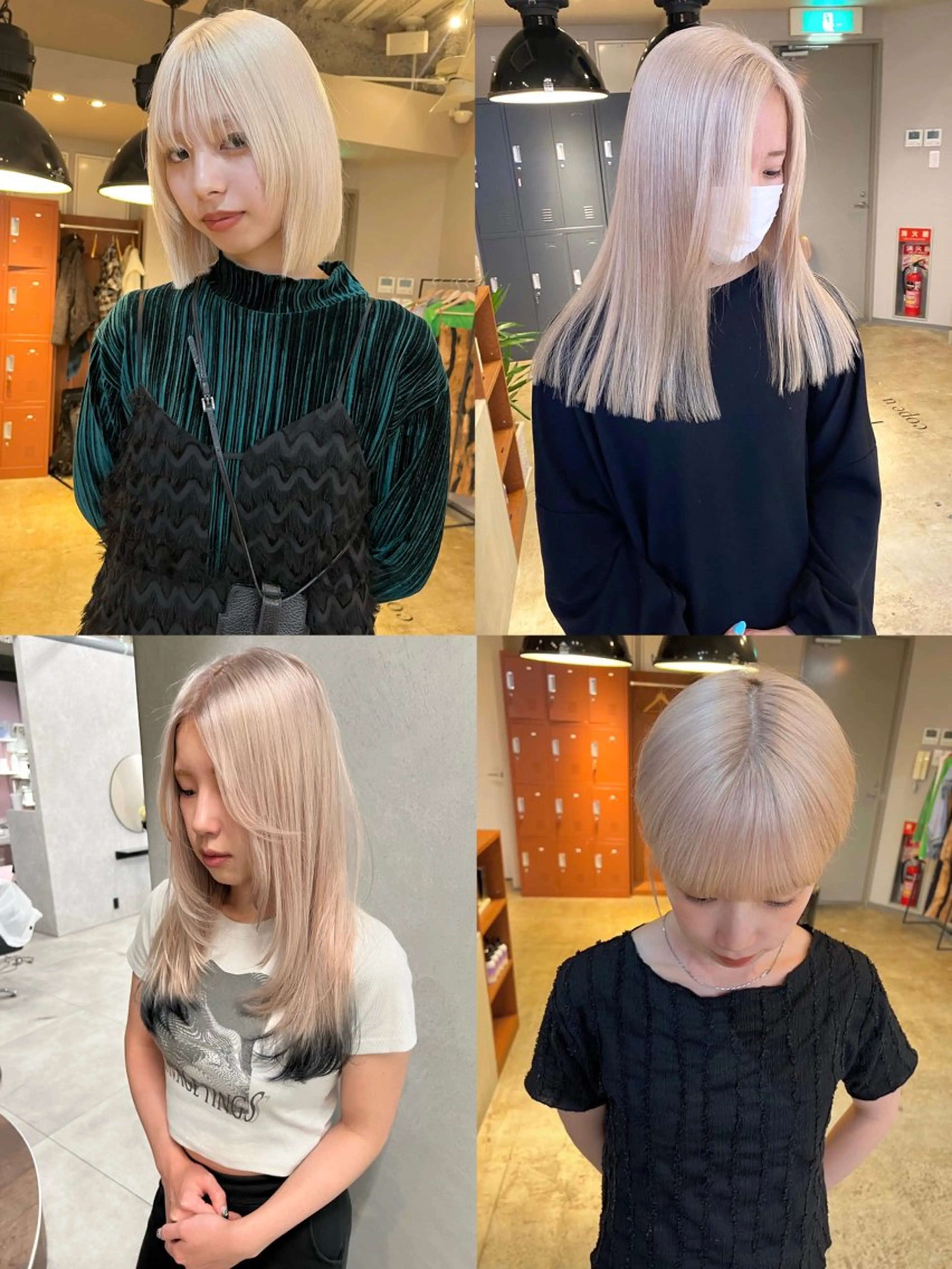 ロング カット ヘアカラー ミルクティーベージュ outaのヘアスタイル