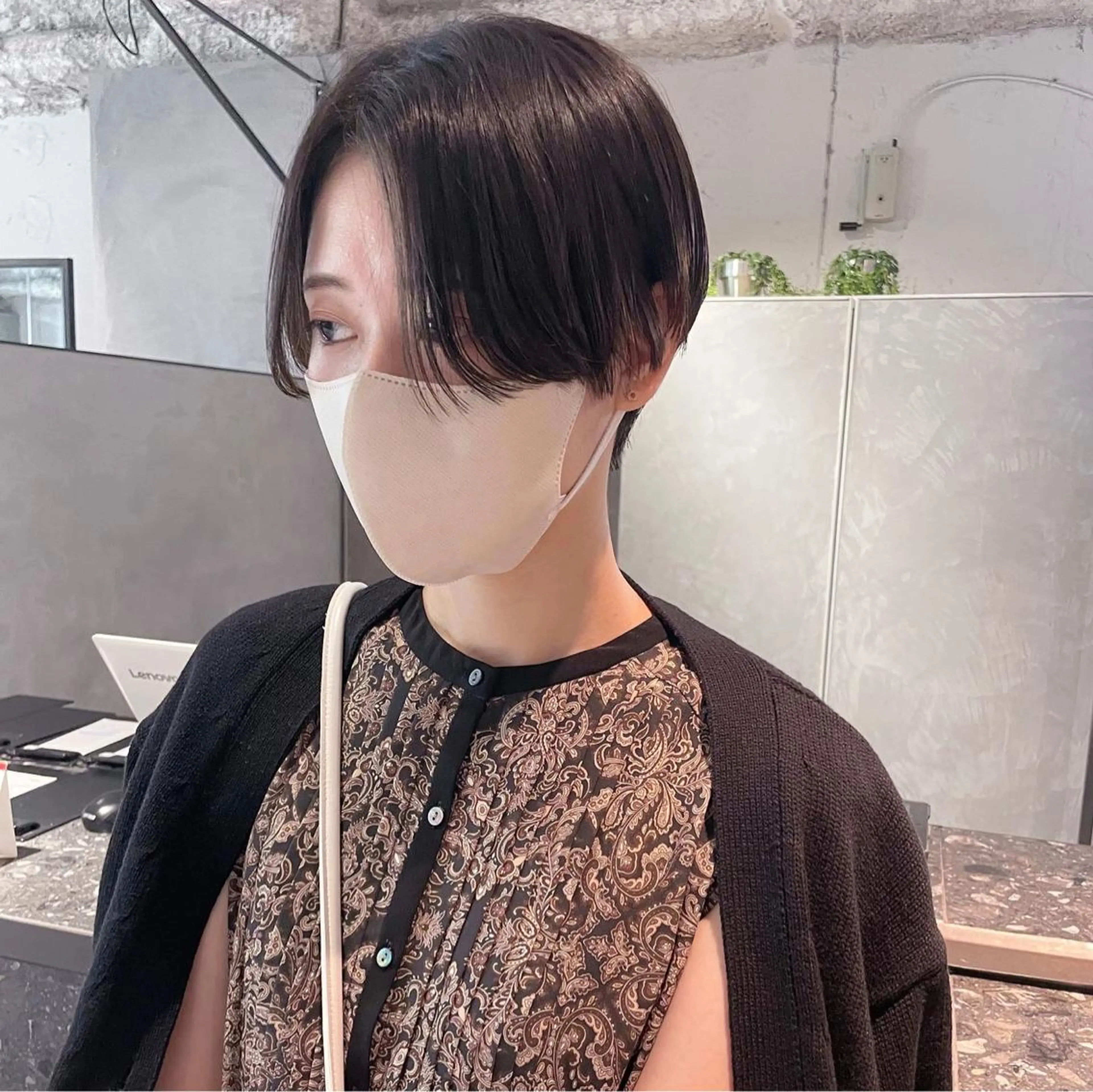 ショート ハンサムショート 髪質改善 ショートヘア トリートメント 美髪矯正/艶カラー ボブ/栄/鐘ヶ江純也のヘアスタイル