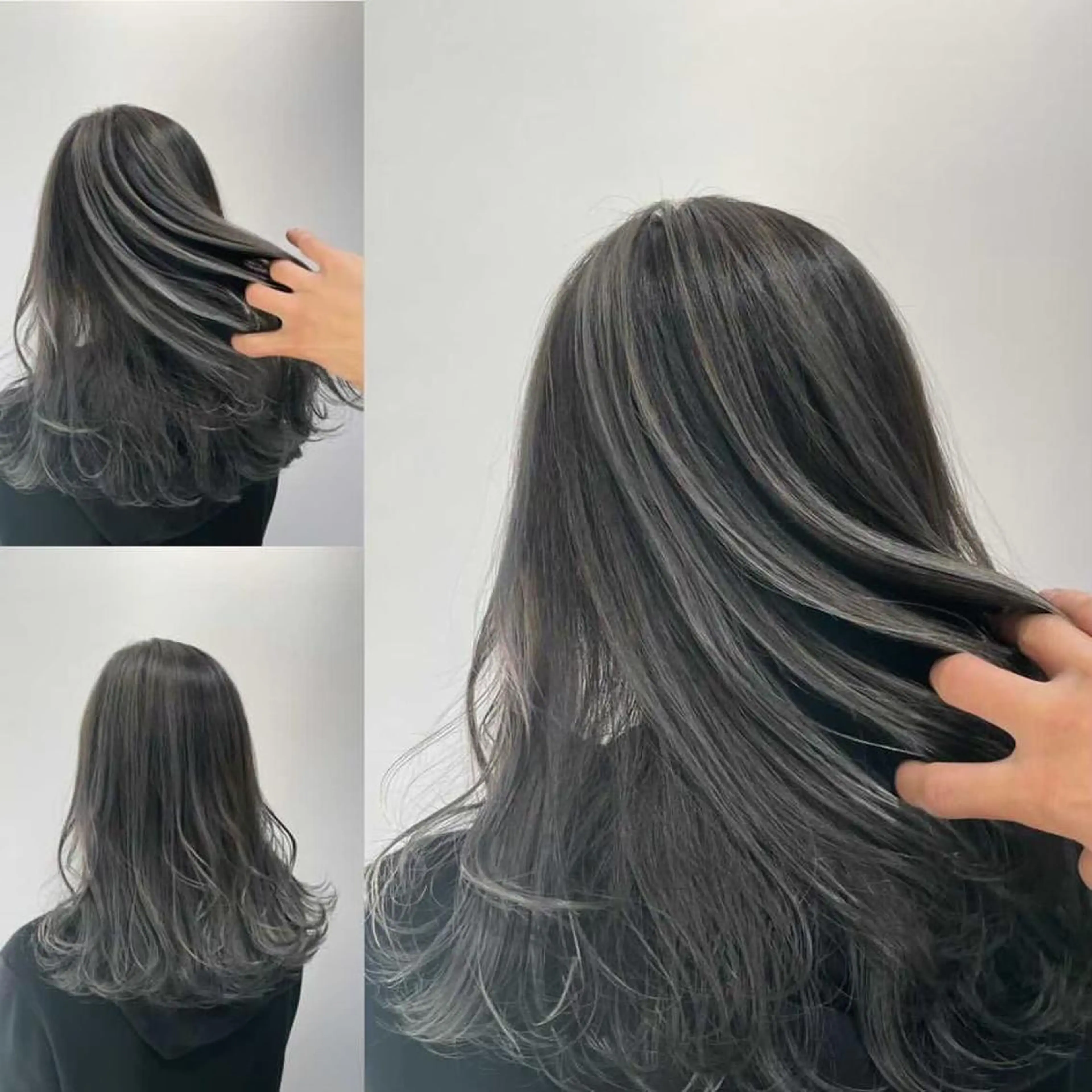 ロング カラー オリーブ・赤み消し 💚MAKOTO💚のヘアスタイル