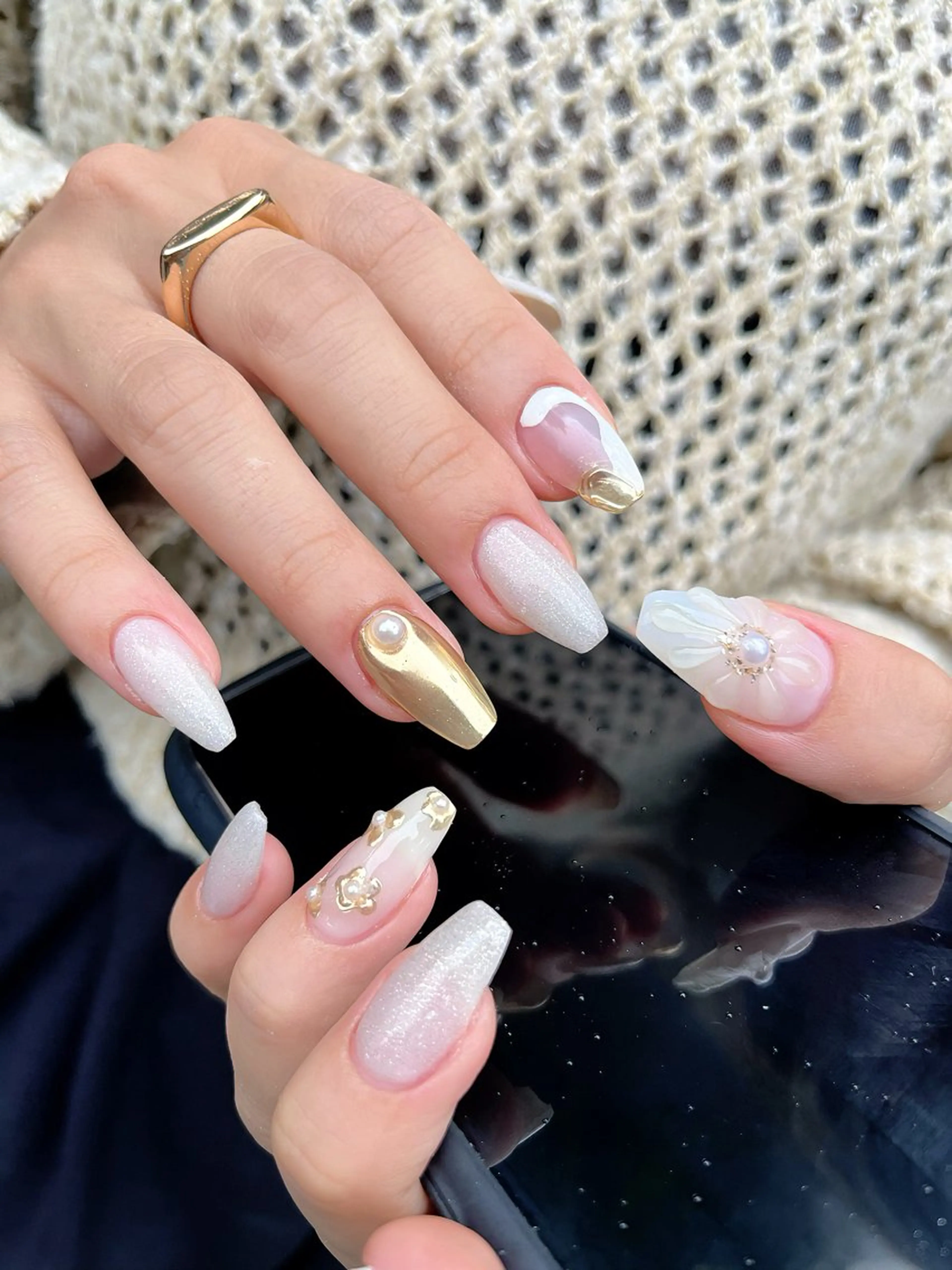 ネイル オフィスネイル ワンカラーネイル リボン 夏ネイル ワンホンネイル ハンドネイル 🫧OPELIA NAIL渋谷🫧のネイルデザイン
