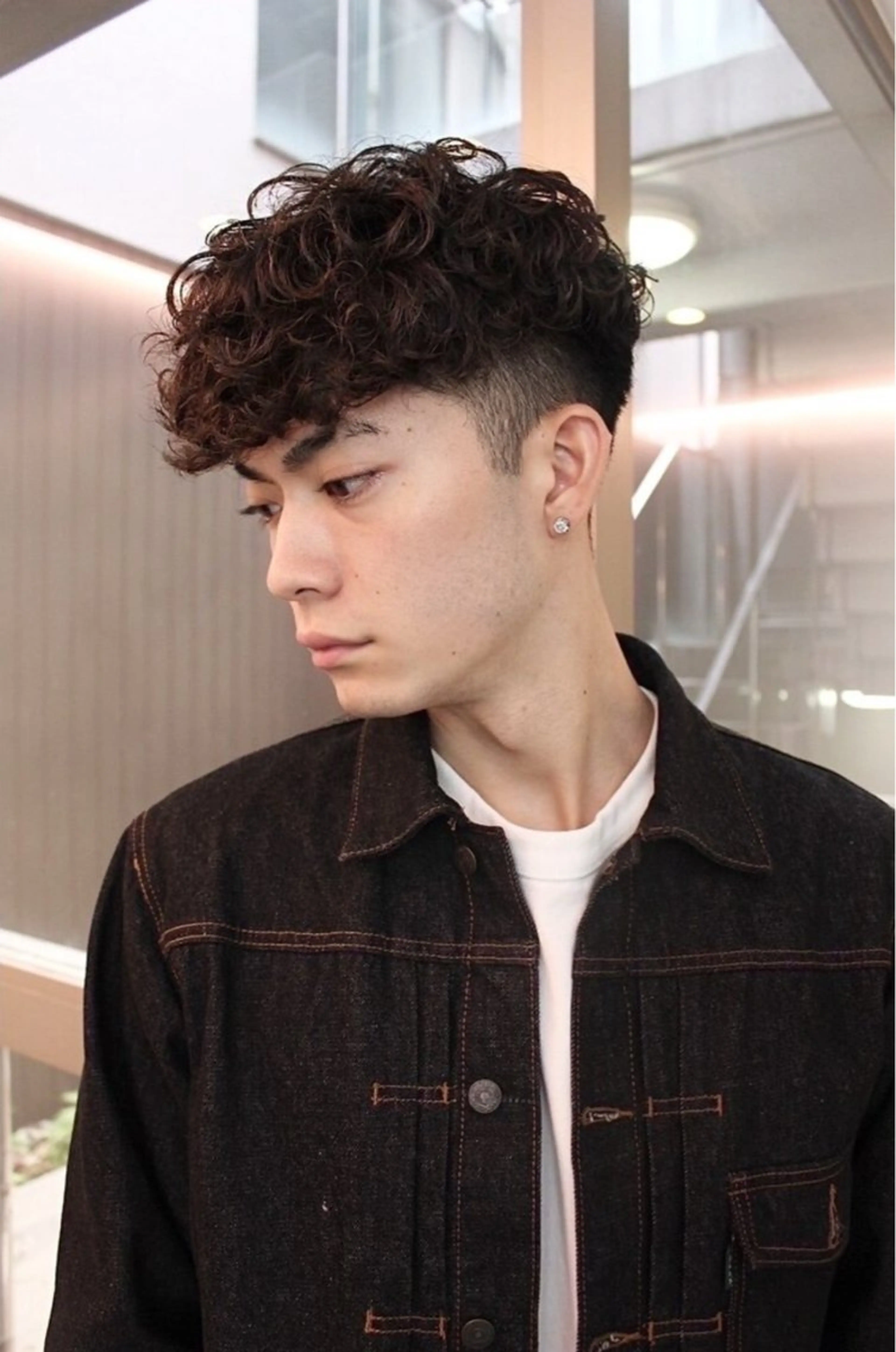【8月限定価格☀️]men's cutパーマ+ 2step treatment+（希望者のみ）眉カット💇の写真