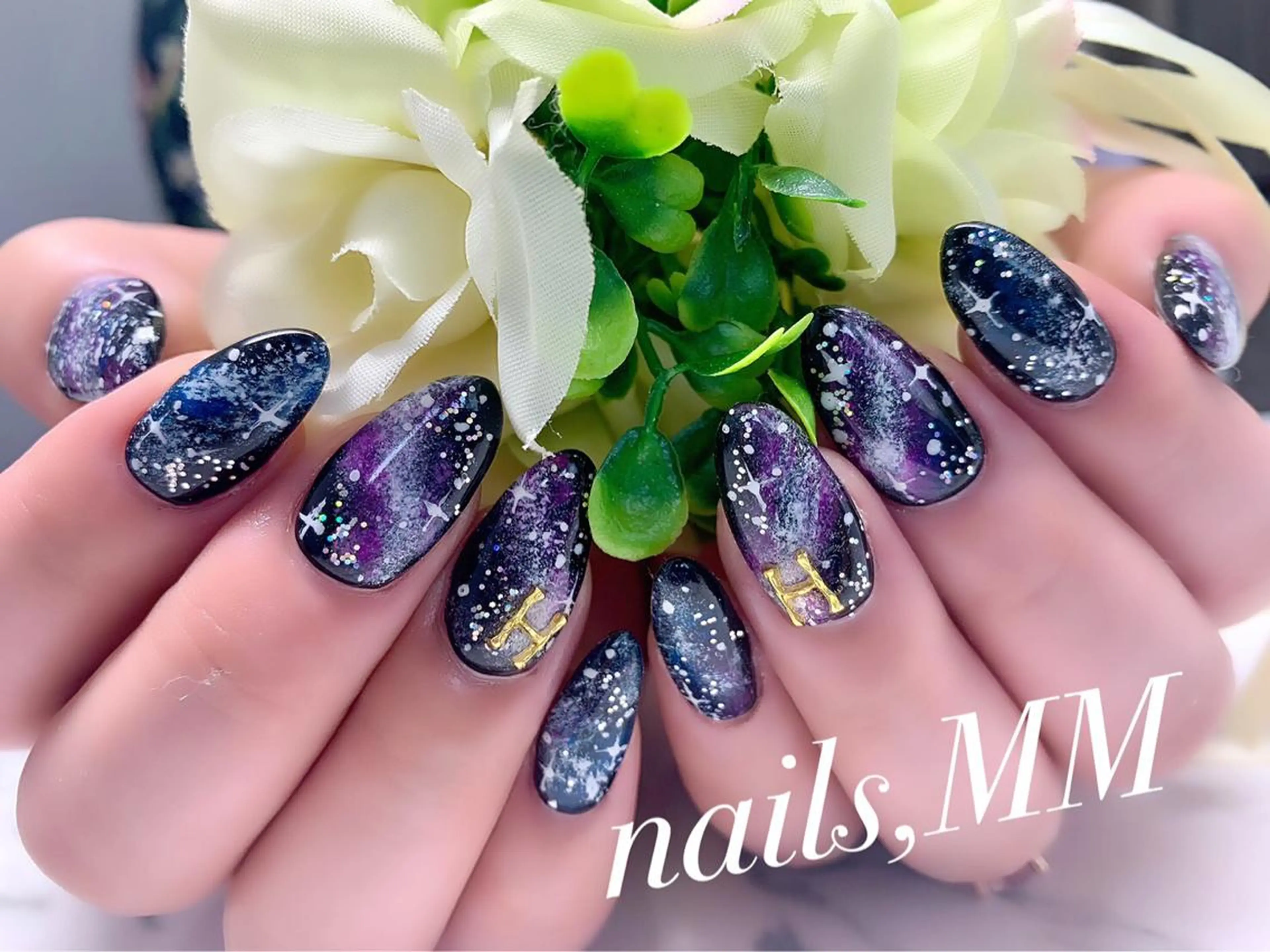 ネイル 長さ出し ハンドネイル nailsalon MMのネイルデザイン