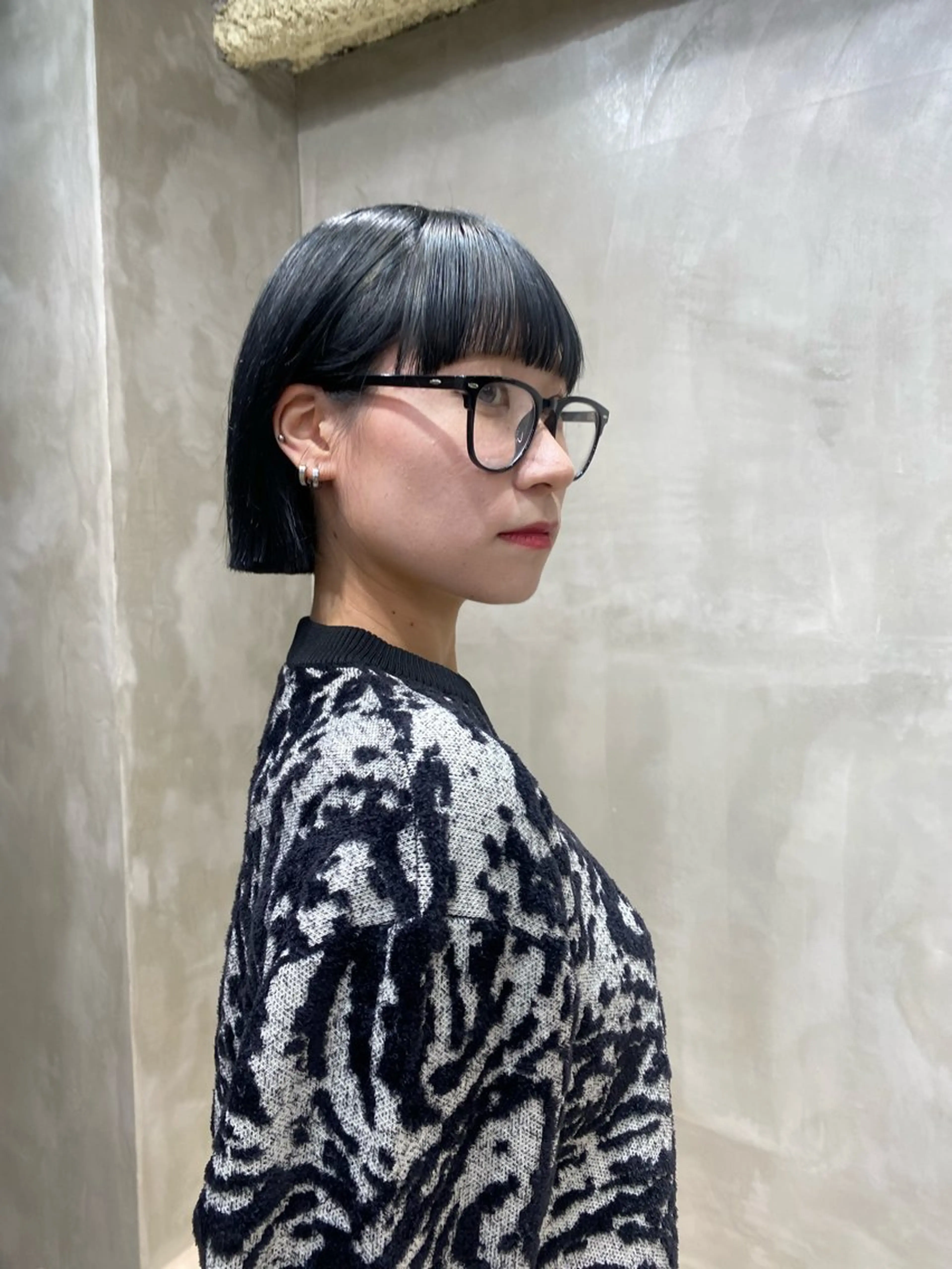 ショート 切りっぱなしボブ ボブ 🍈yurina パーマ🍈のヘアスタイル