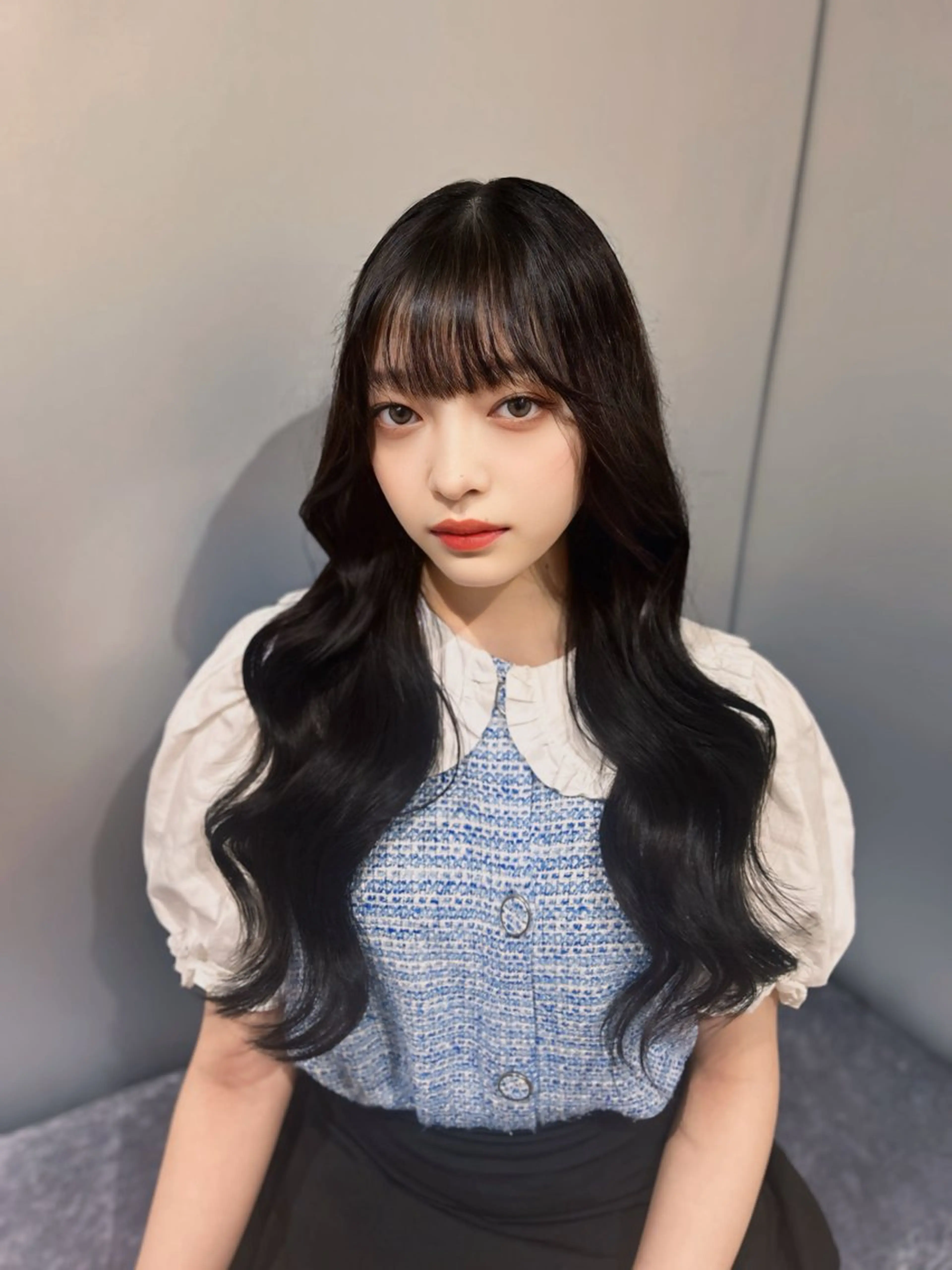 ロング カラー ダークグレー 髪質改善 韓国風ヘア レイヤーカット カット トリートメント 韓国レイヤー ×髪質改善✨純大のヘアスタイル