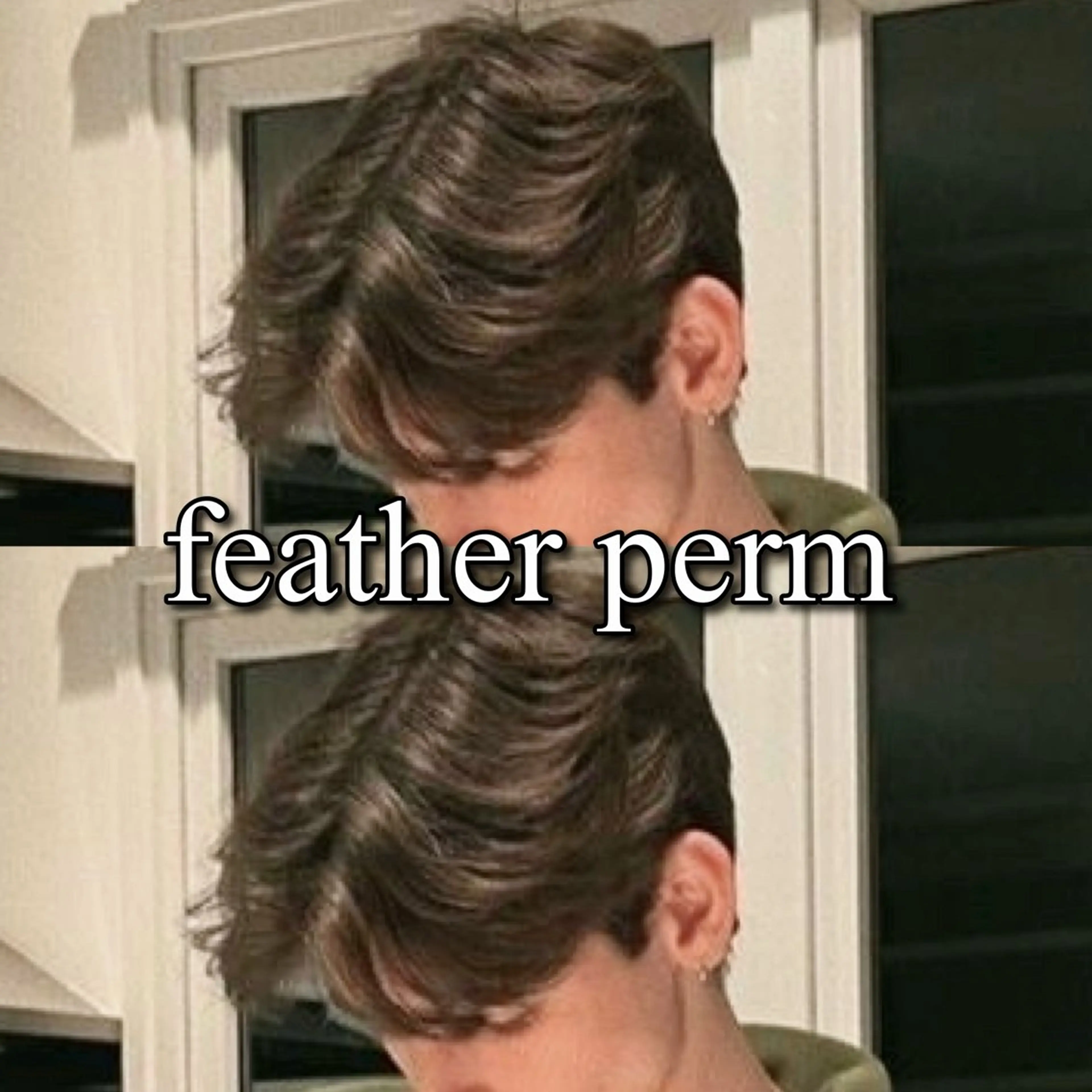 ミディアム パーマ ヘアアレンジ メンズ ミディアムパーマ フェザーパーマ メンズパーマ カット パーマ トリートメント ヘッドスパ ヘアセット 顔まわりカット の達人のヘアスタイル