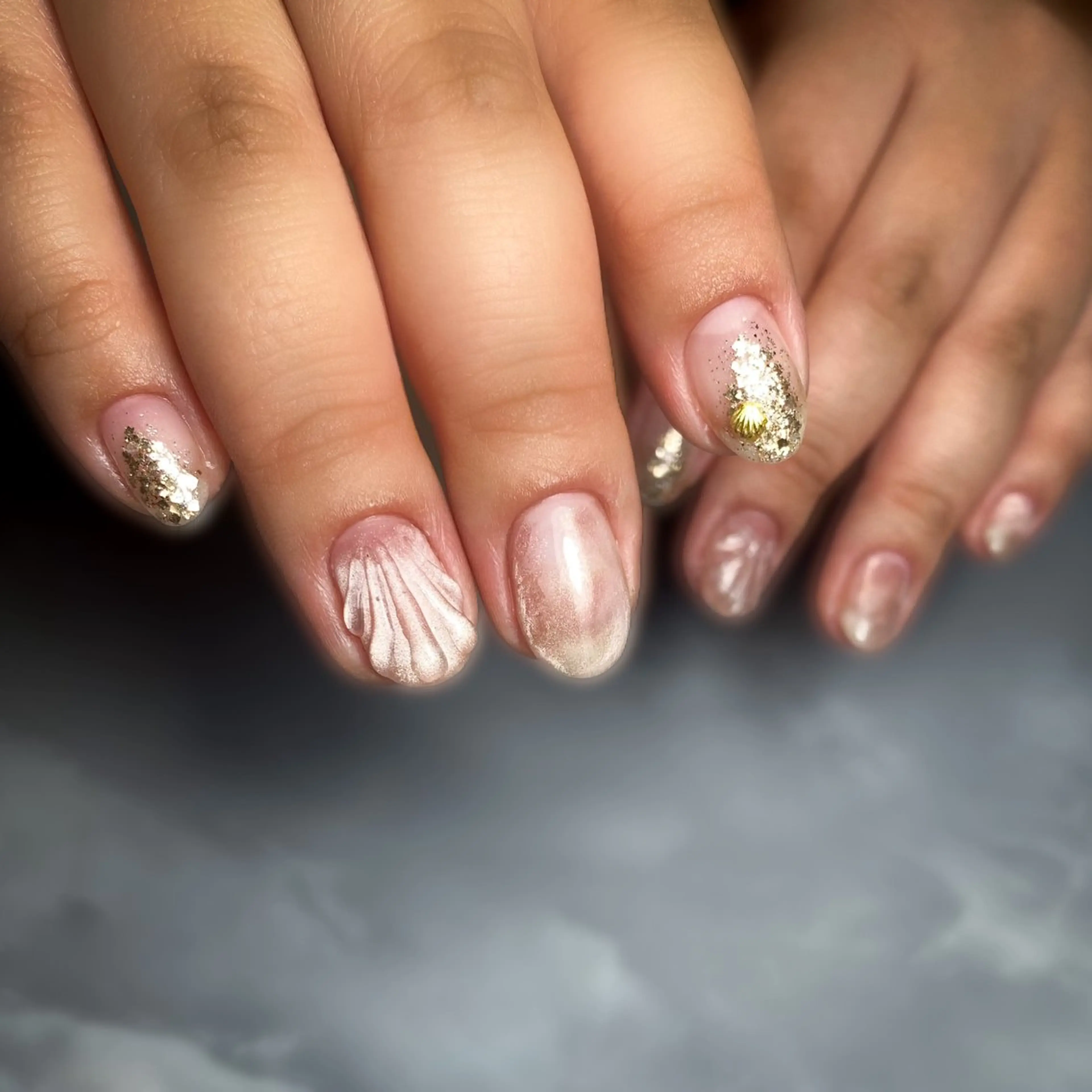 ネイル クリアネイル ぷっくりネイル ハンドネイル &.nail/ ニュアンス/持込み可のネイルデザイン