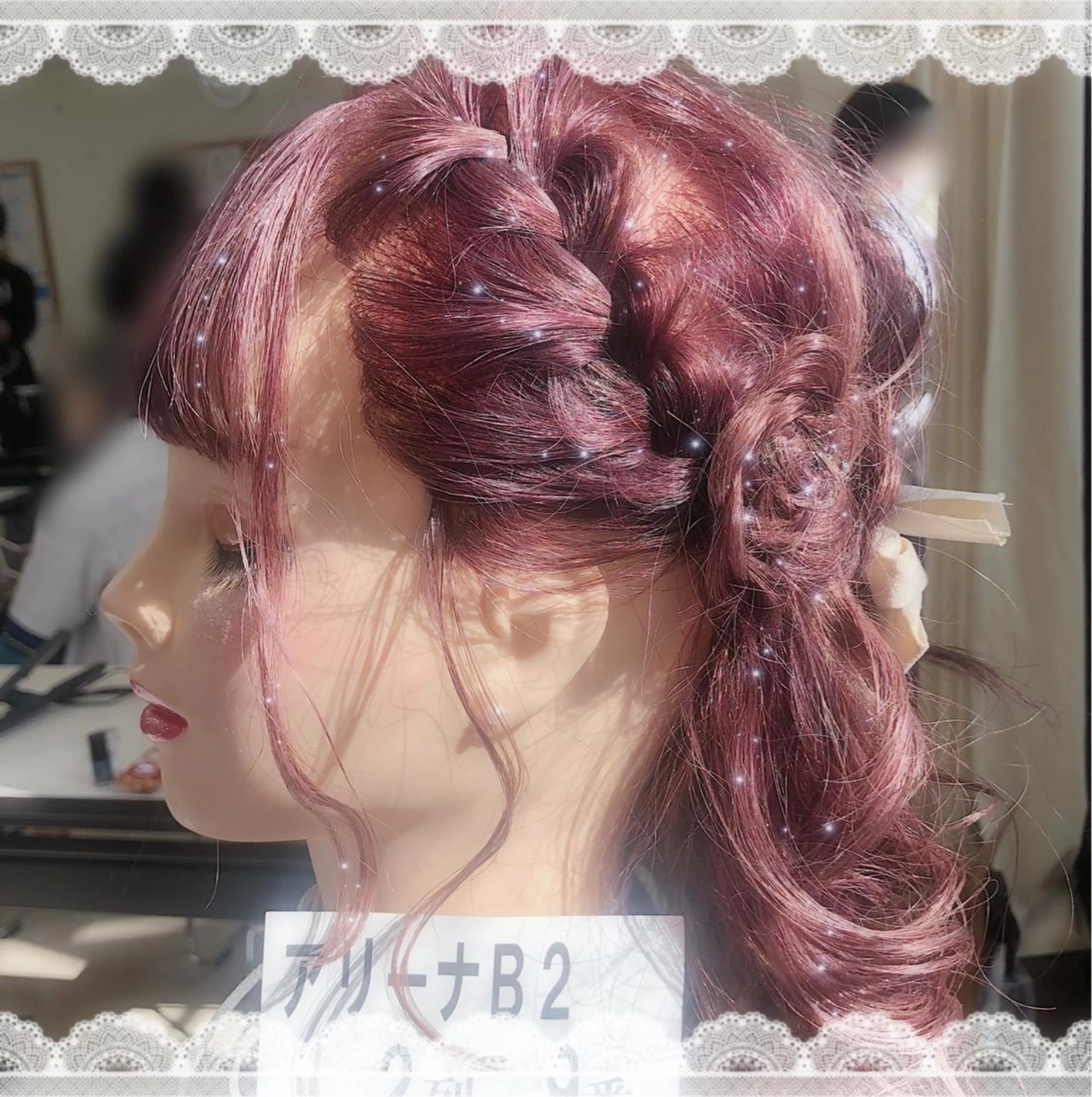 セミロング カラー ヘアアレンジ 透け感カラー asukaのヘアスタイル